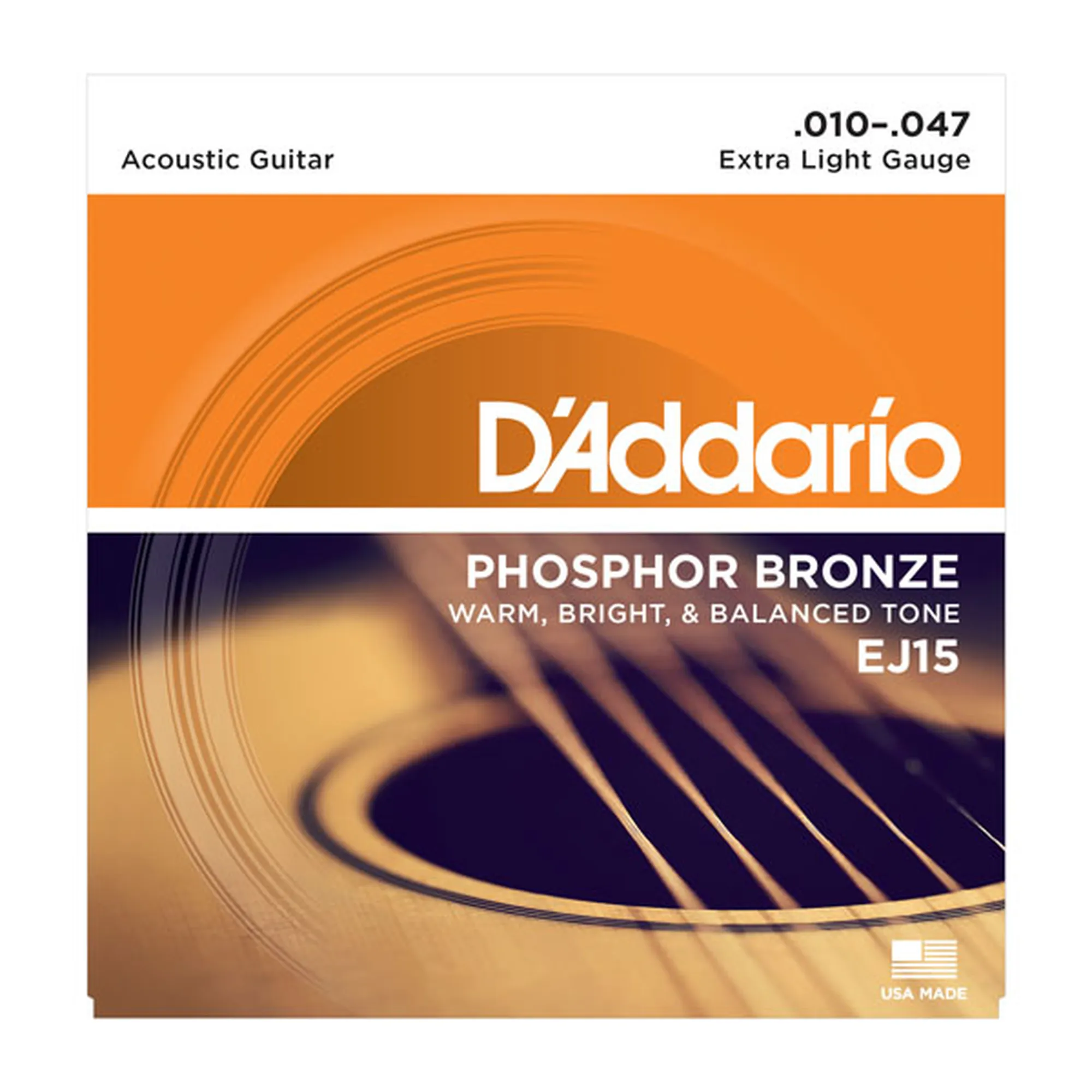 Vorderes Coverbild D´Addario EJ15 Phosphor Bronze Extra Light
