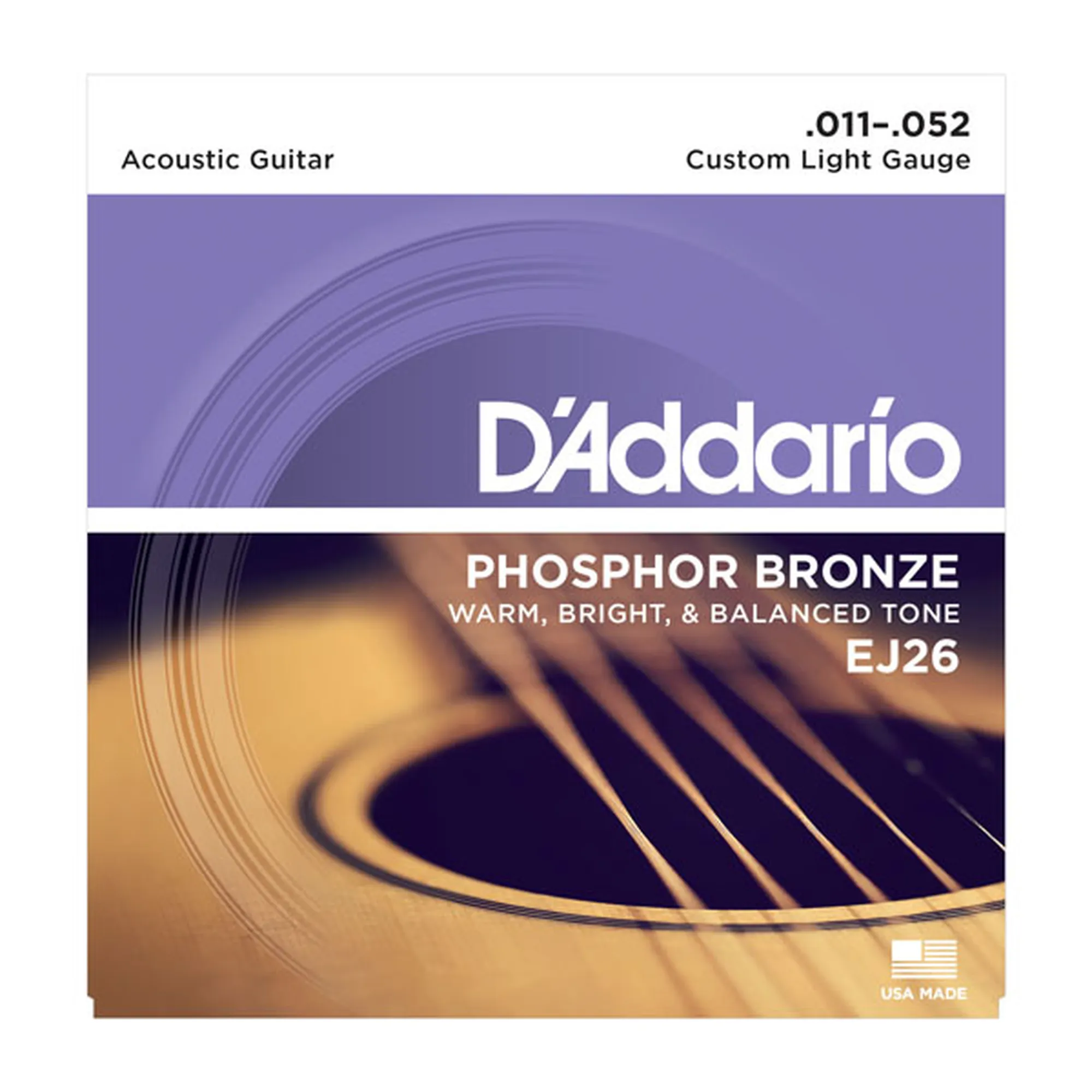 Vorderes Coverbild D´Addario EJ26 Phosphor Bronze Custom Light