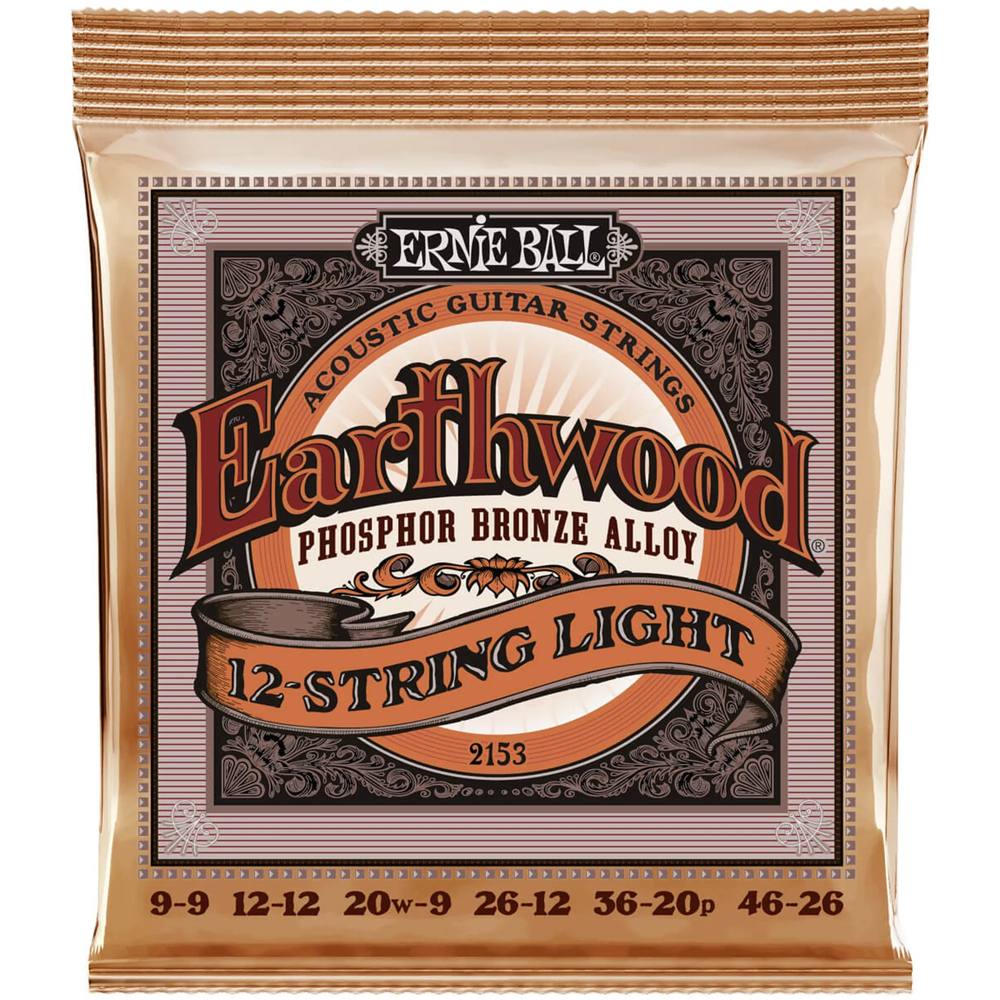 Vorderes Coverbild Ernie Ball EB2153 Earthwood Ph 12-String