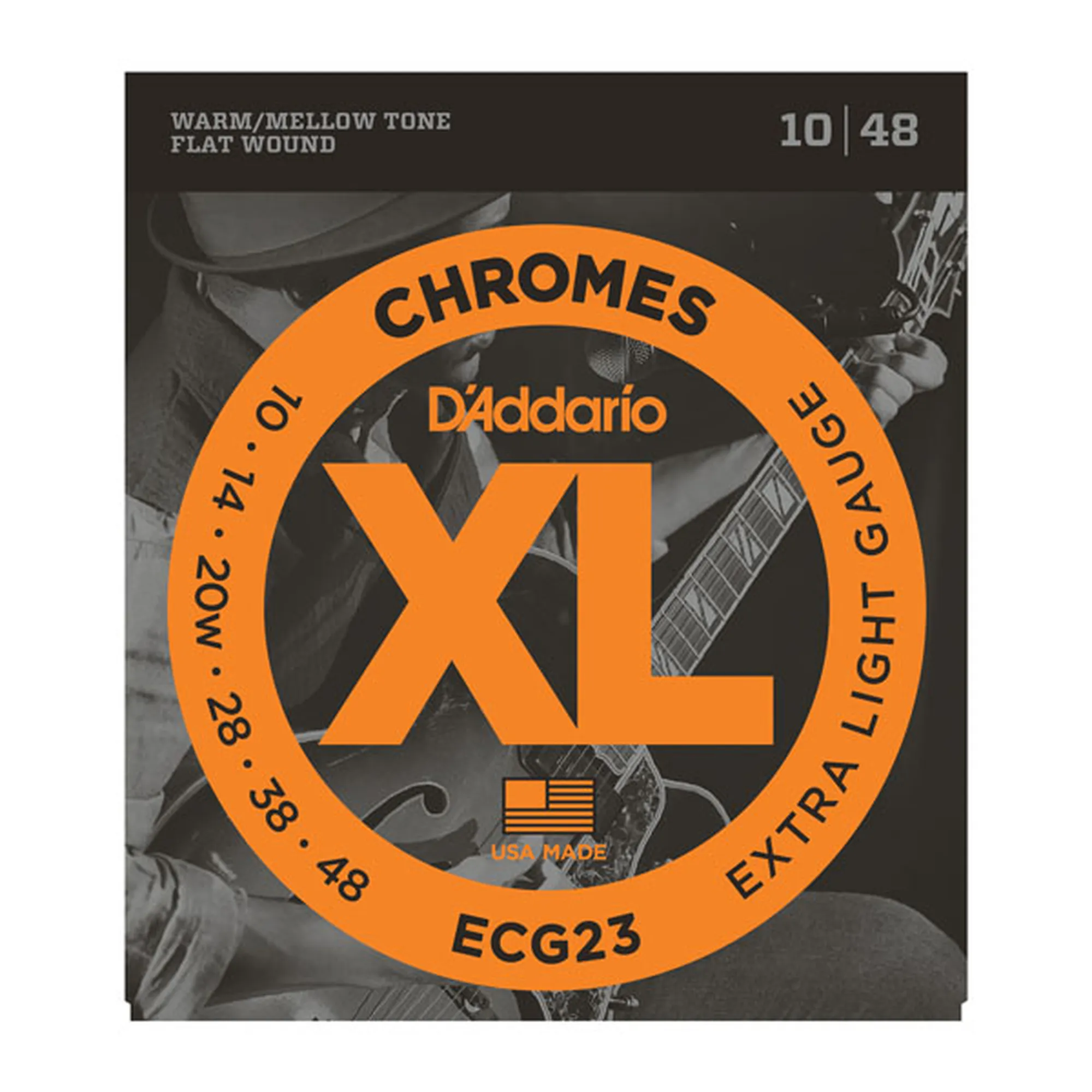 Vorderes Coverbild D´Addario ECG23 Flat Wound Extra Light