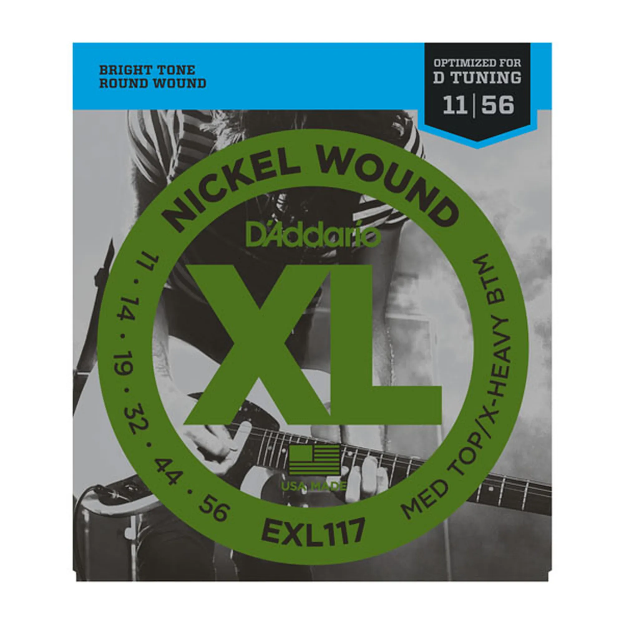 Vorderes Coverbild D´Addario EXL117 Medium Top/Extra Heavy Bottom