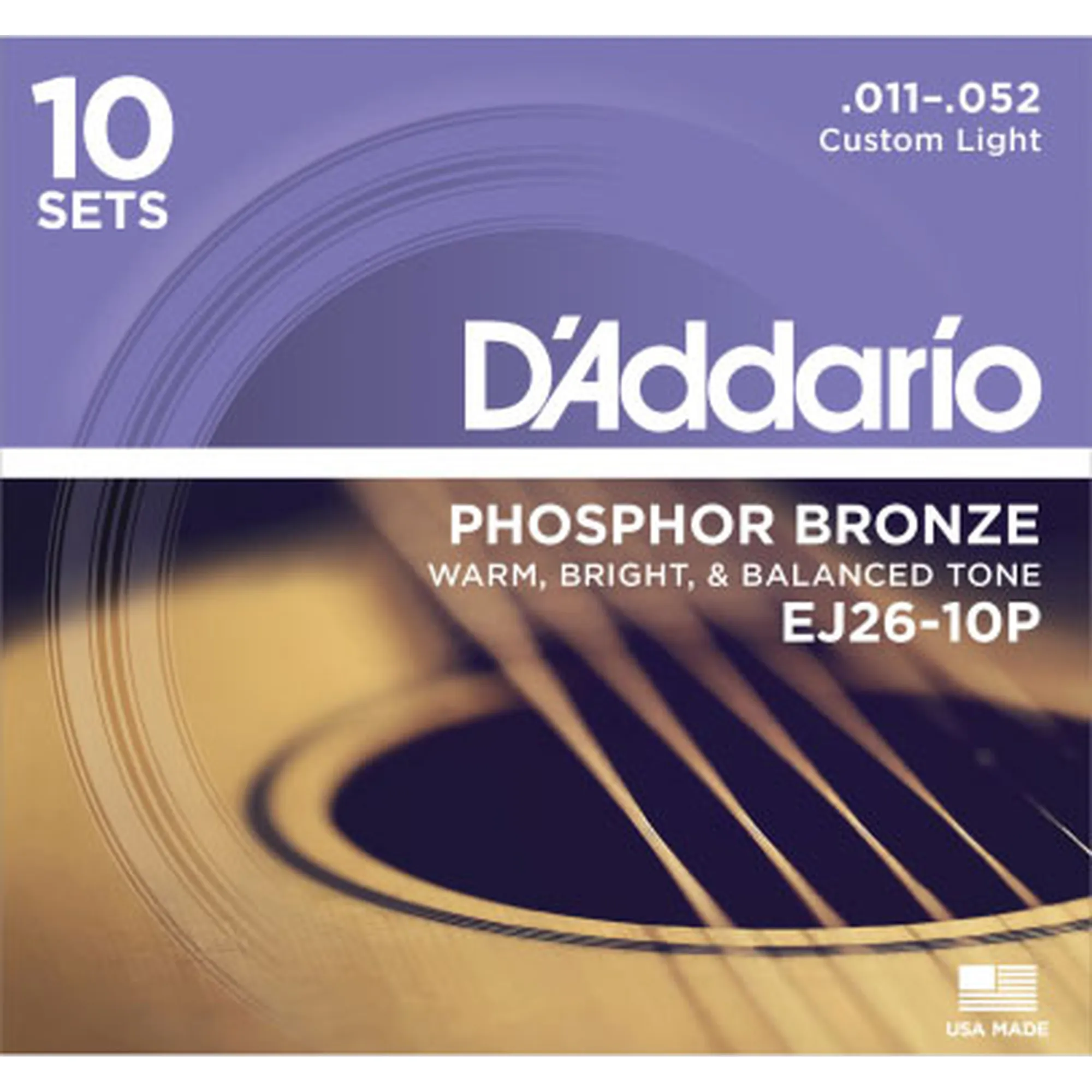 Vorderes Coverbild D´Addario EJ26-10P Phosphor Bronze Custom Light