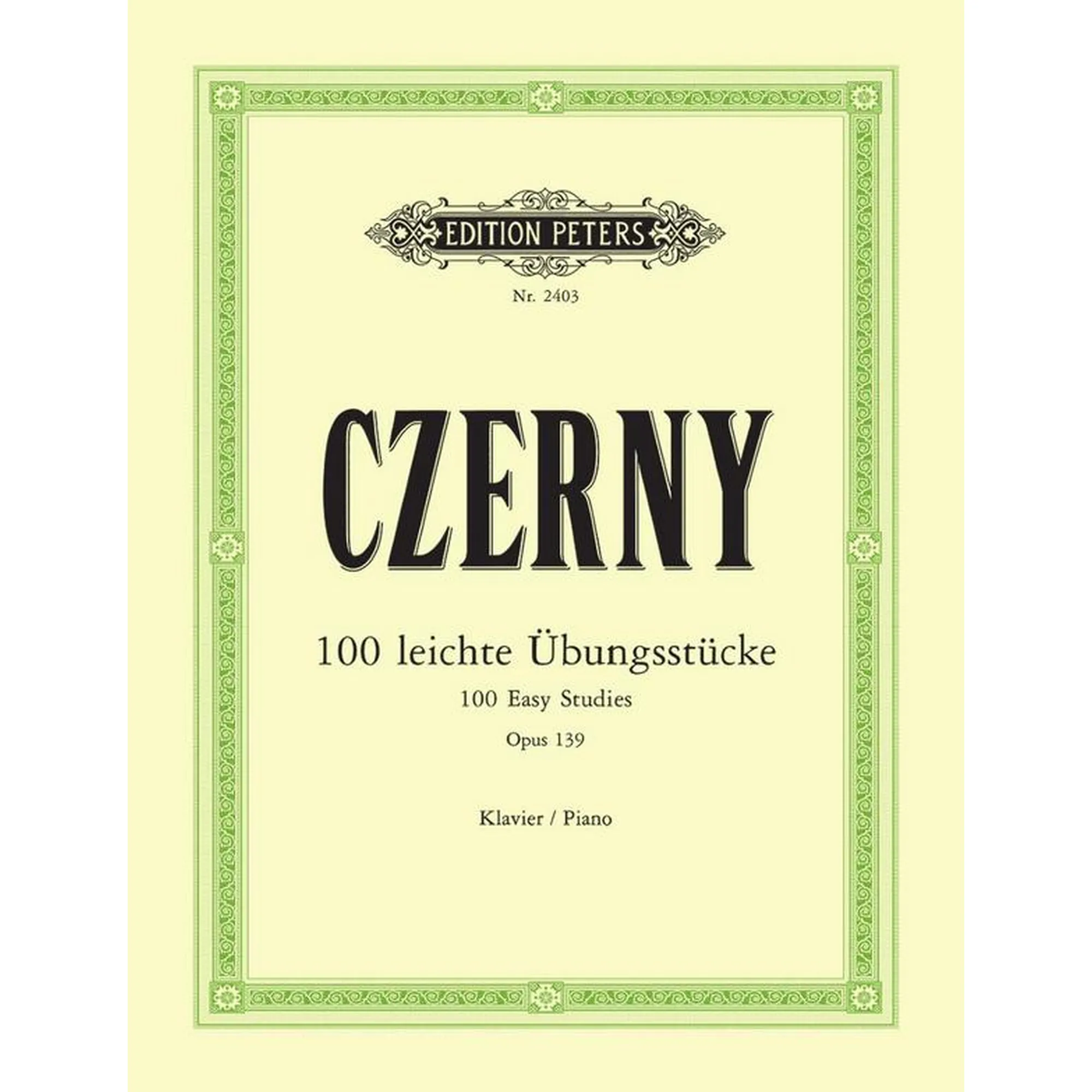 Vorderes Coverbild Czerny 100 leichte Übungsstücke