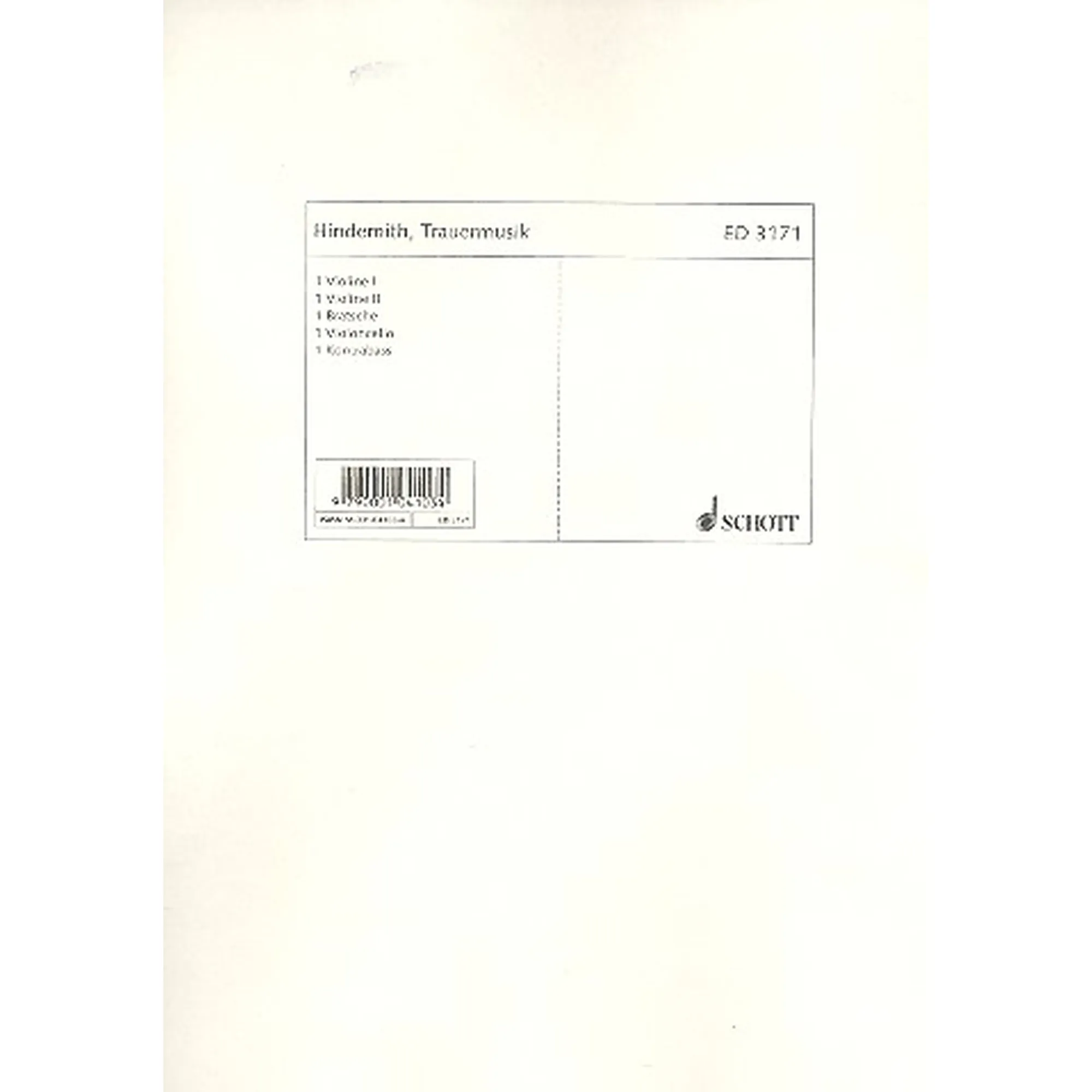 Vorderes Coverbild Trauermusik
