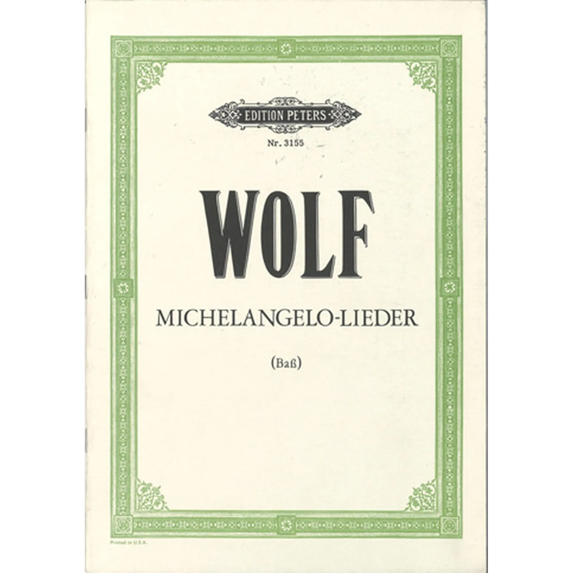 Vorderes Coverbild Michelangelo Lieder-Antiquariat