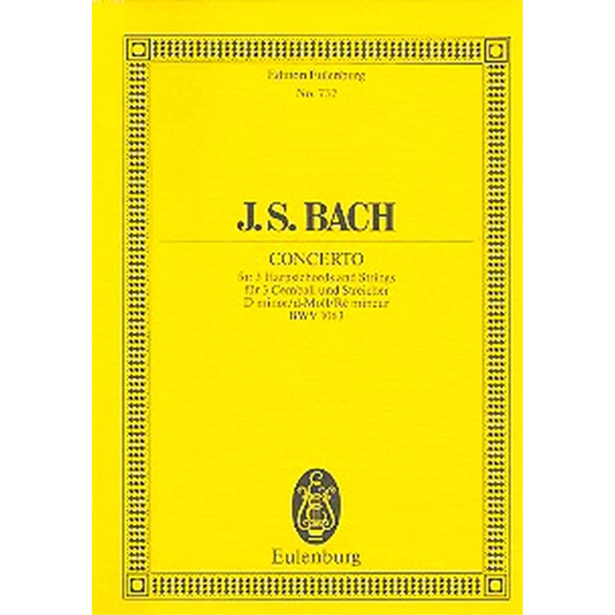 Vorderes Coverbild Konzert d-moll BWV 1063 - Antiquariat