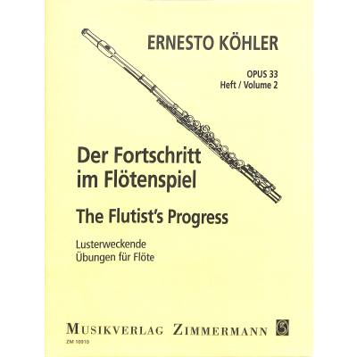 Vorderes Coverbild Der Fortschritt Im Flötenspiel 2 Op 33