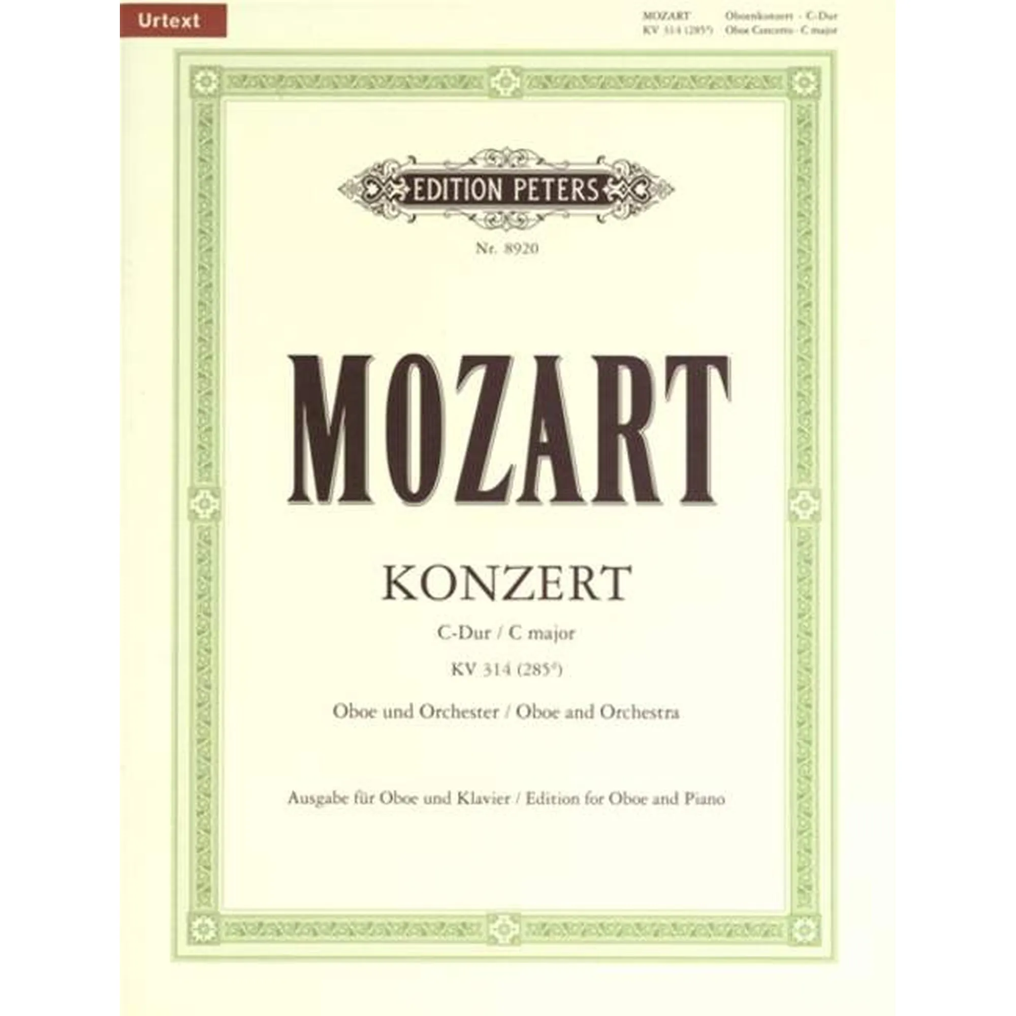 Vorderes Coverbild Konzert C-Dur KV 314 (285D)