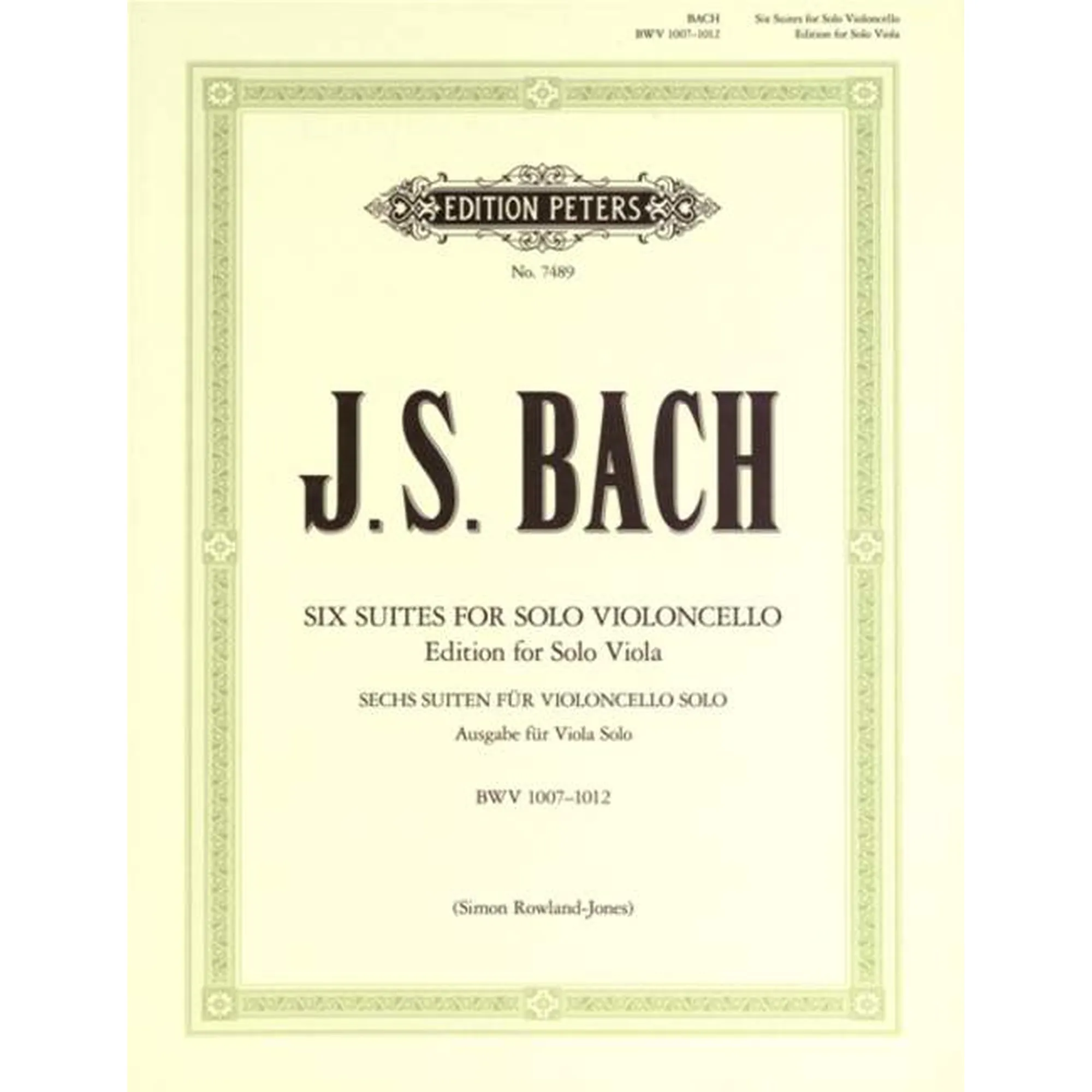 Vorderes Coverbild 6 Suiten BWV 1007-1012