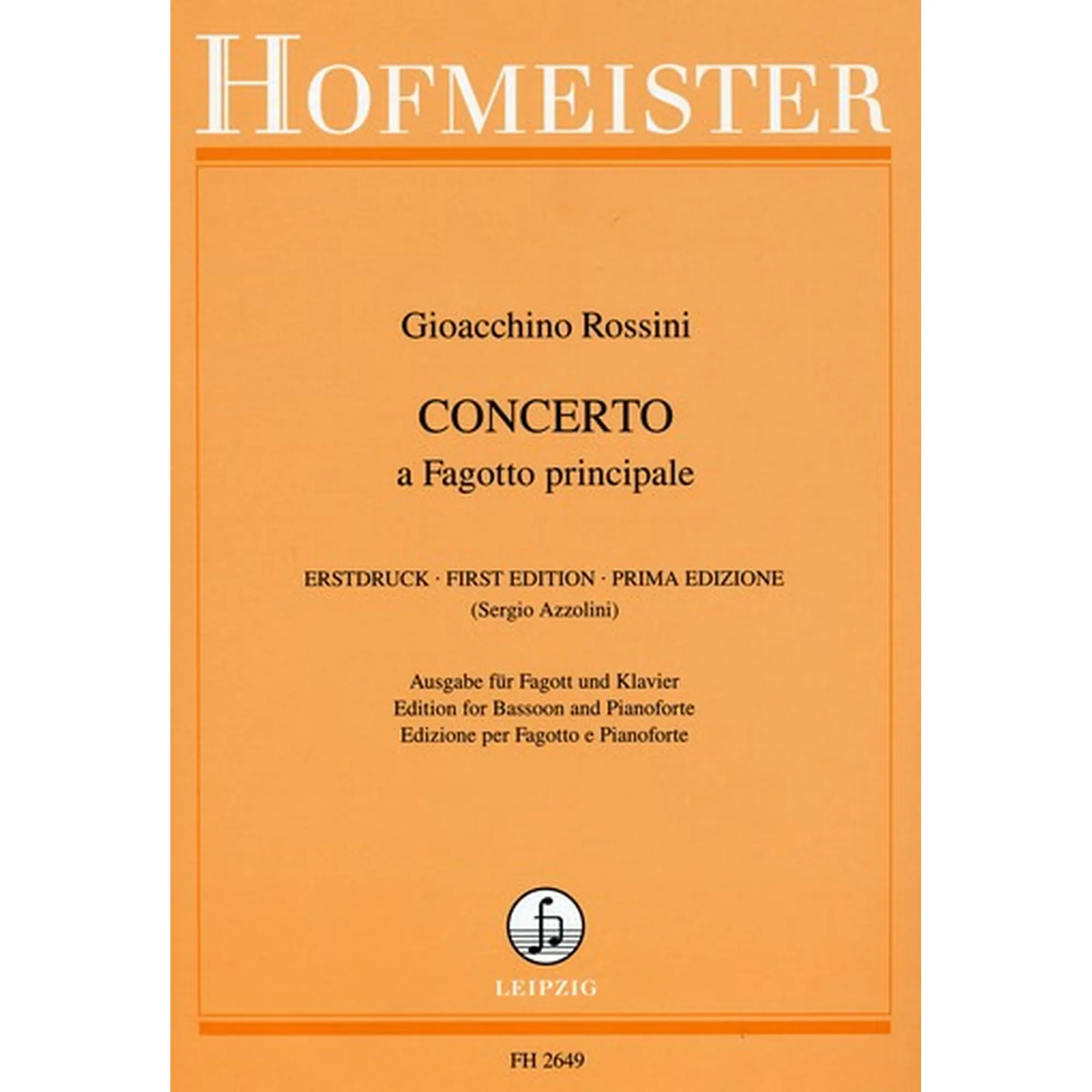 Vorderes Coverbild Konzert für Fagott und Orchester