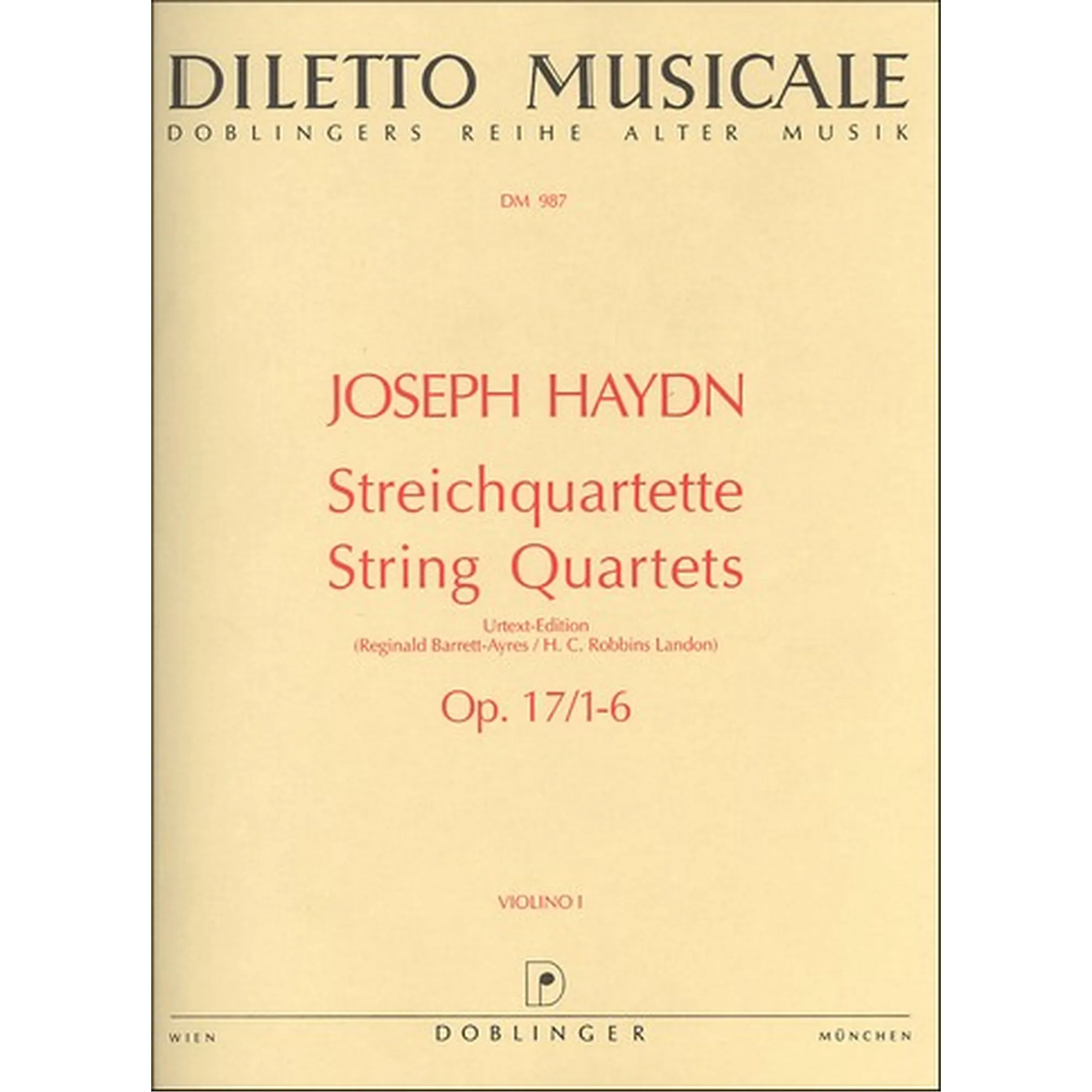 Vorderes Coverbild Quartette op 17/1-6 - Antiquariat
