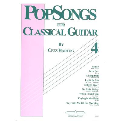 Vorderes Coverbild Pop songs 4 for Classical Guitar