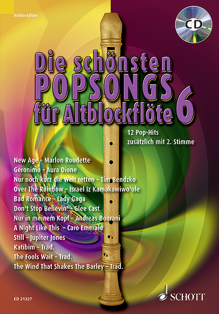 Vorderes Coverbild Die schönsten Popsongs für Altblockflöte 6