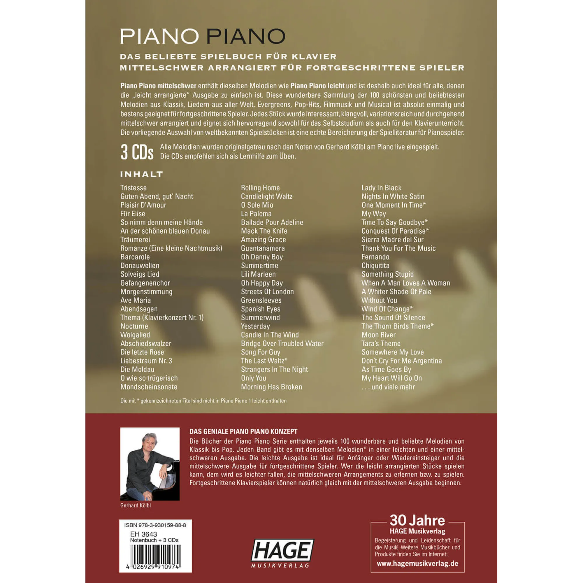 Anderes Coverbild Piano Piano 1 - Die 100 schönsten Melodien von Klassik bis Pop