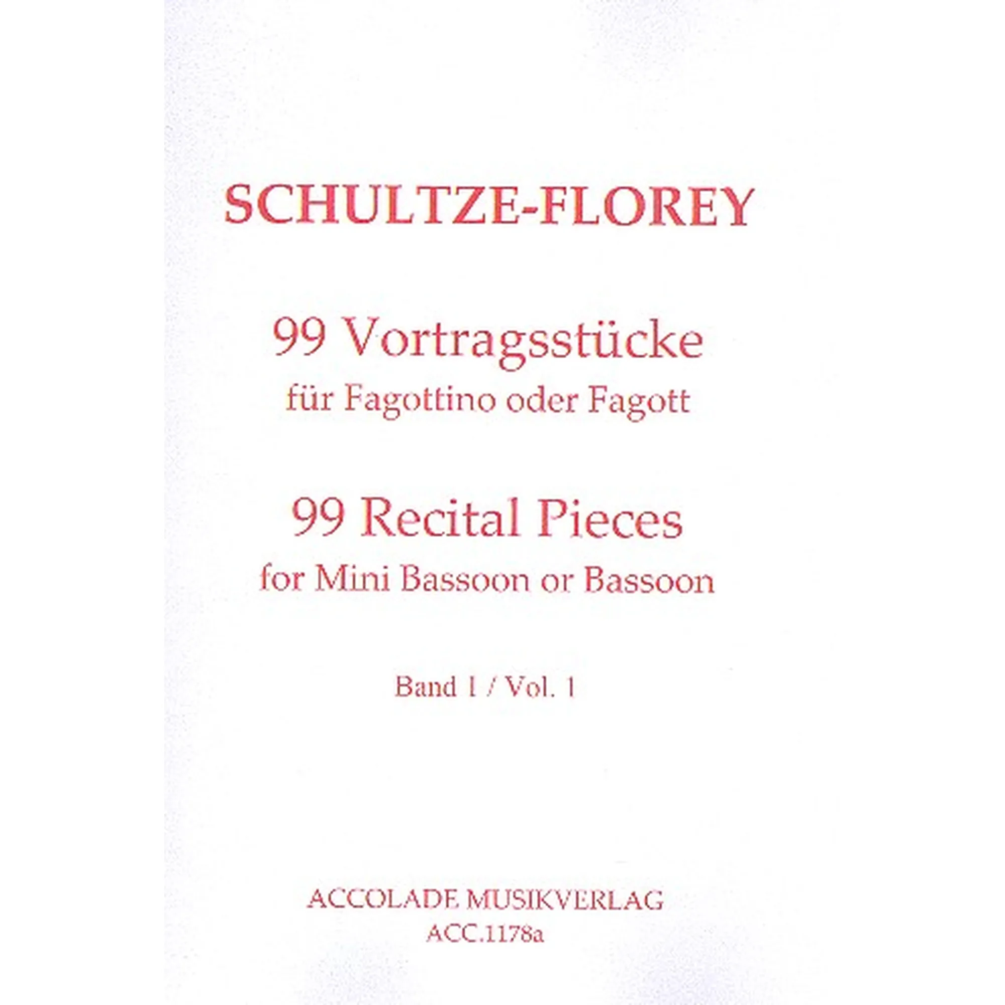 Vorderes Coverbild 99 Vortragsstücke Bd. 1