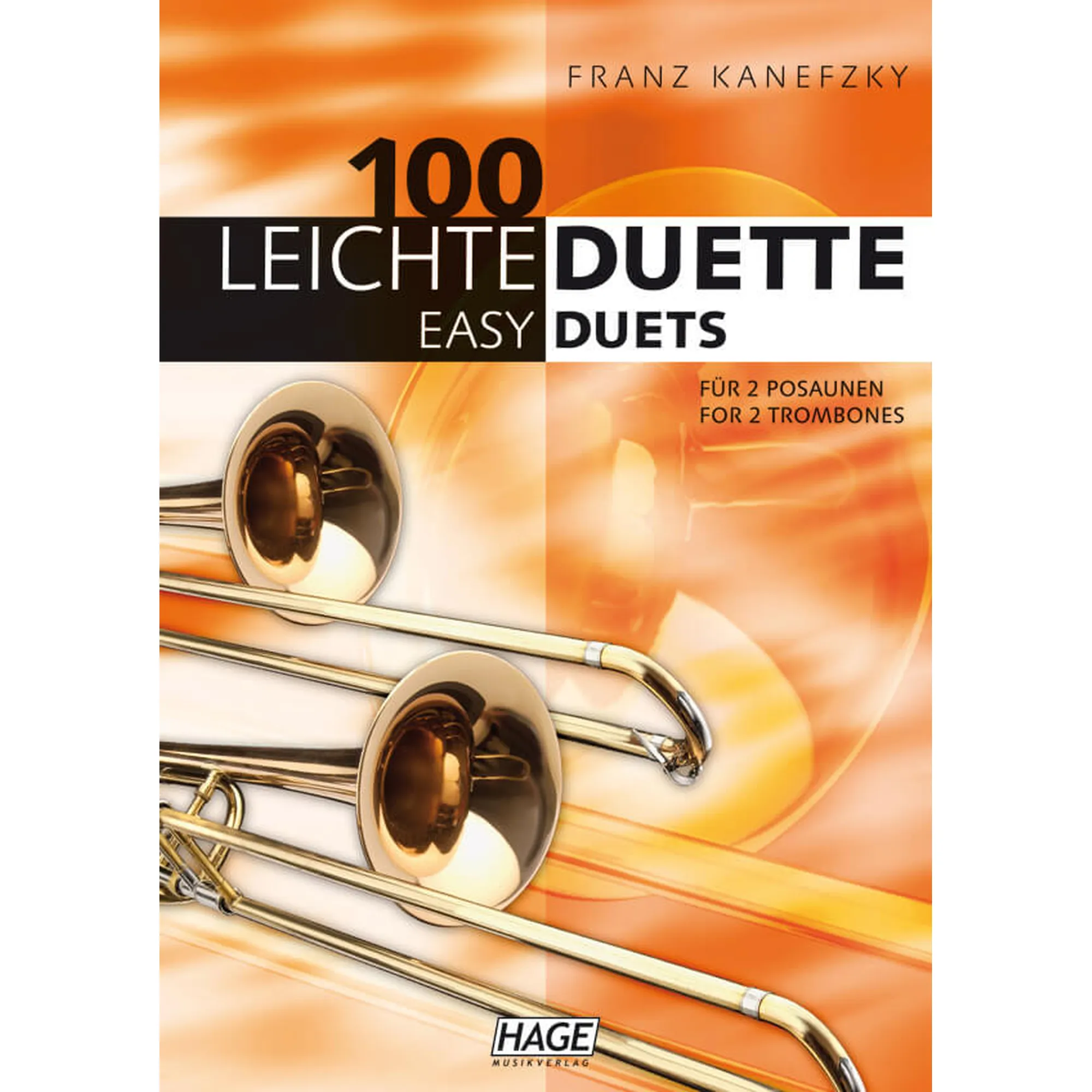 Vorderes Coverbild 100 leichte Duette -Posaune