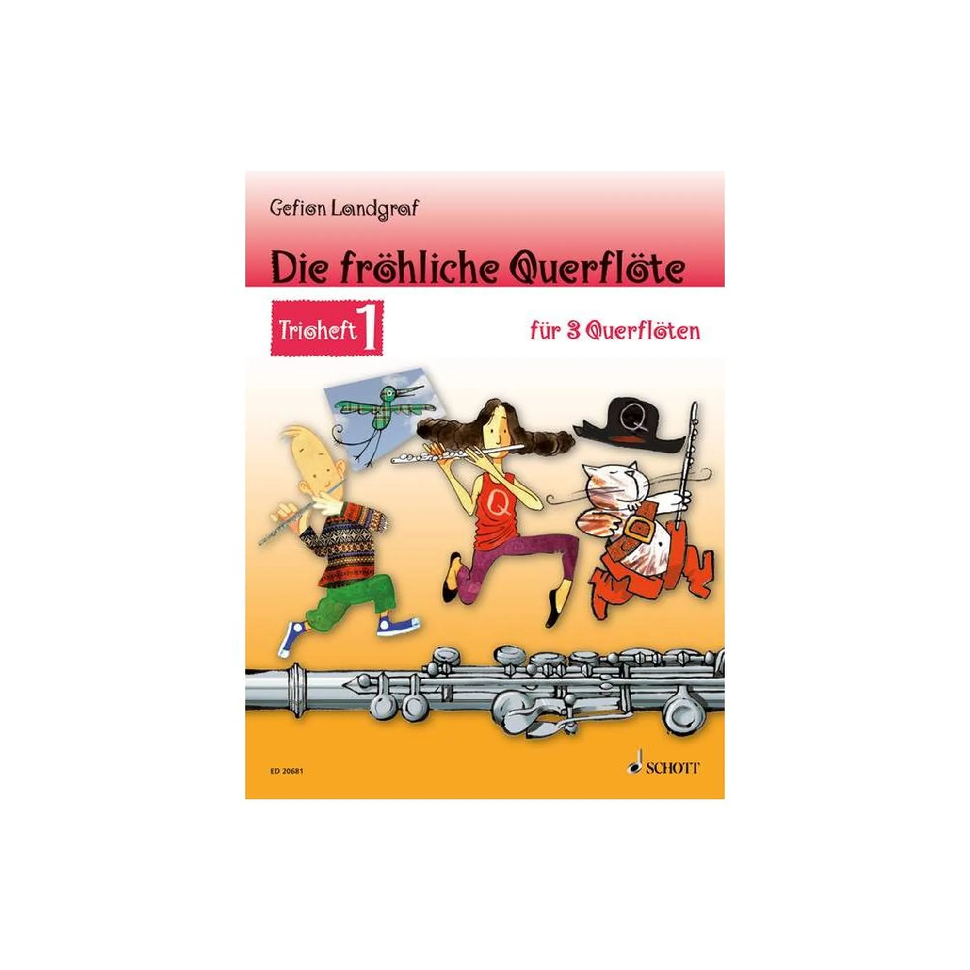 Vorderes Coverbild Die Fröhliche Querflöte - Trioheft 1