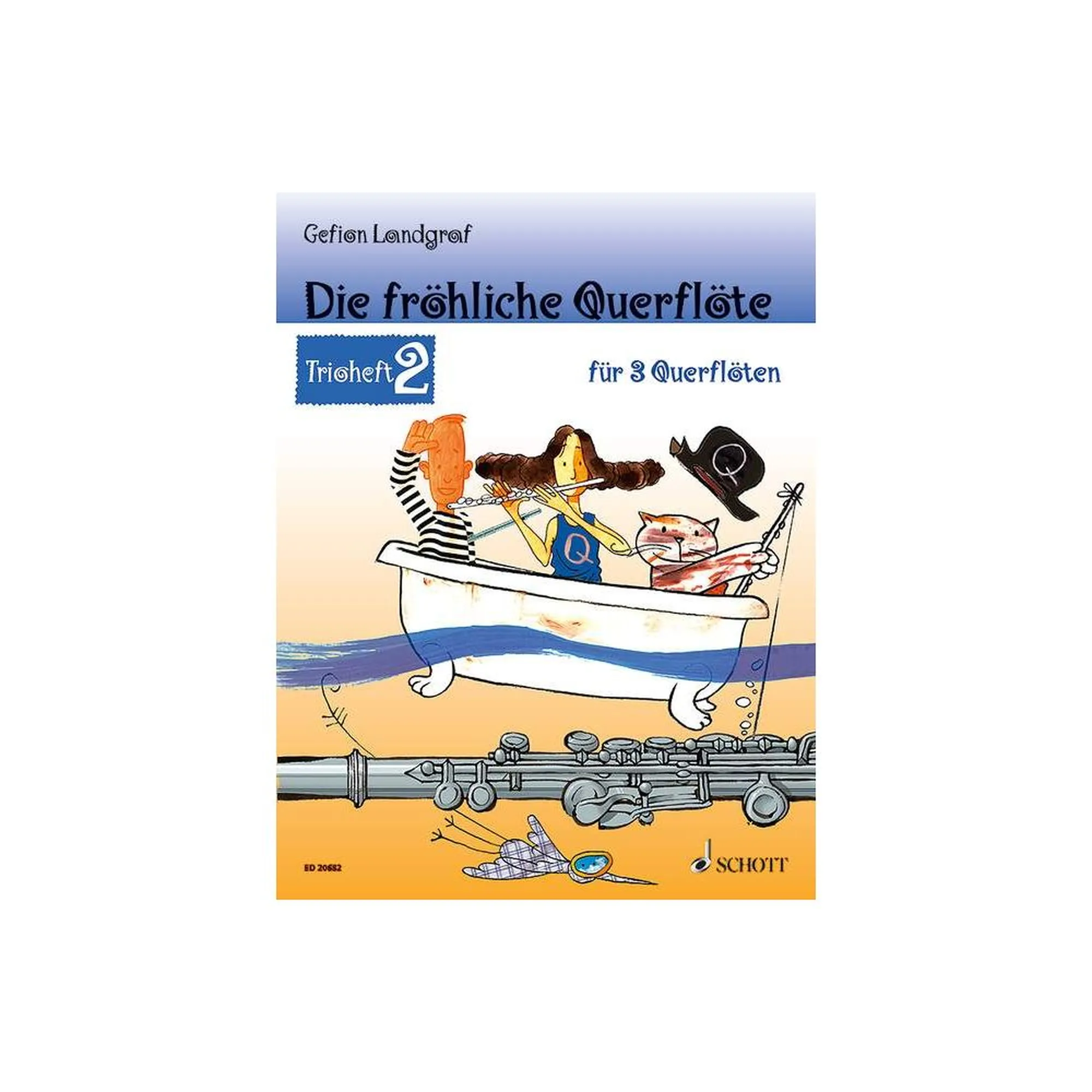 Vorderes Coverbild Die Fröhliche Querflöte - Trioheft 2