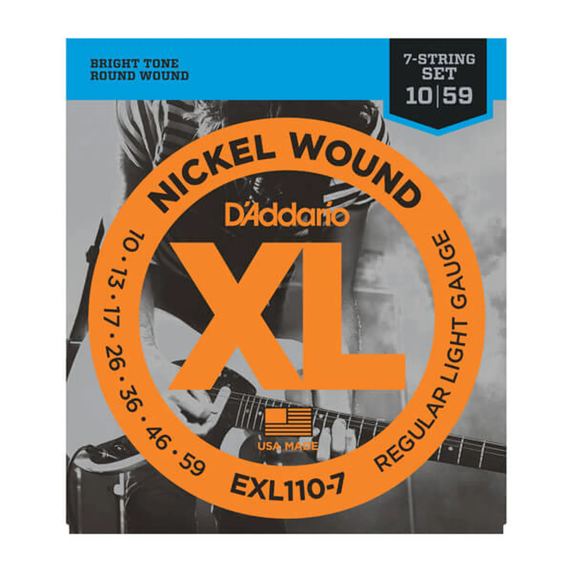 Vorderes Coverbild D´Addario EXL110-7 Regular Light 7-String