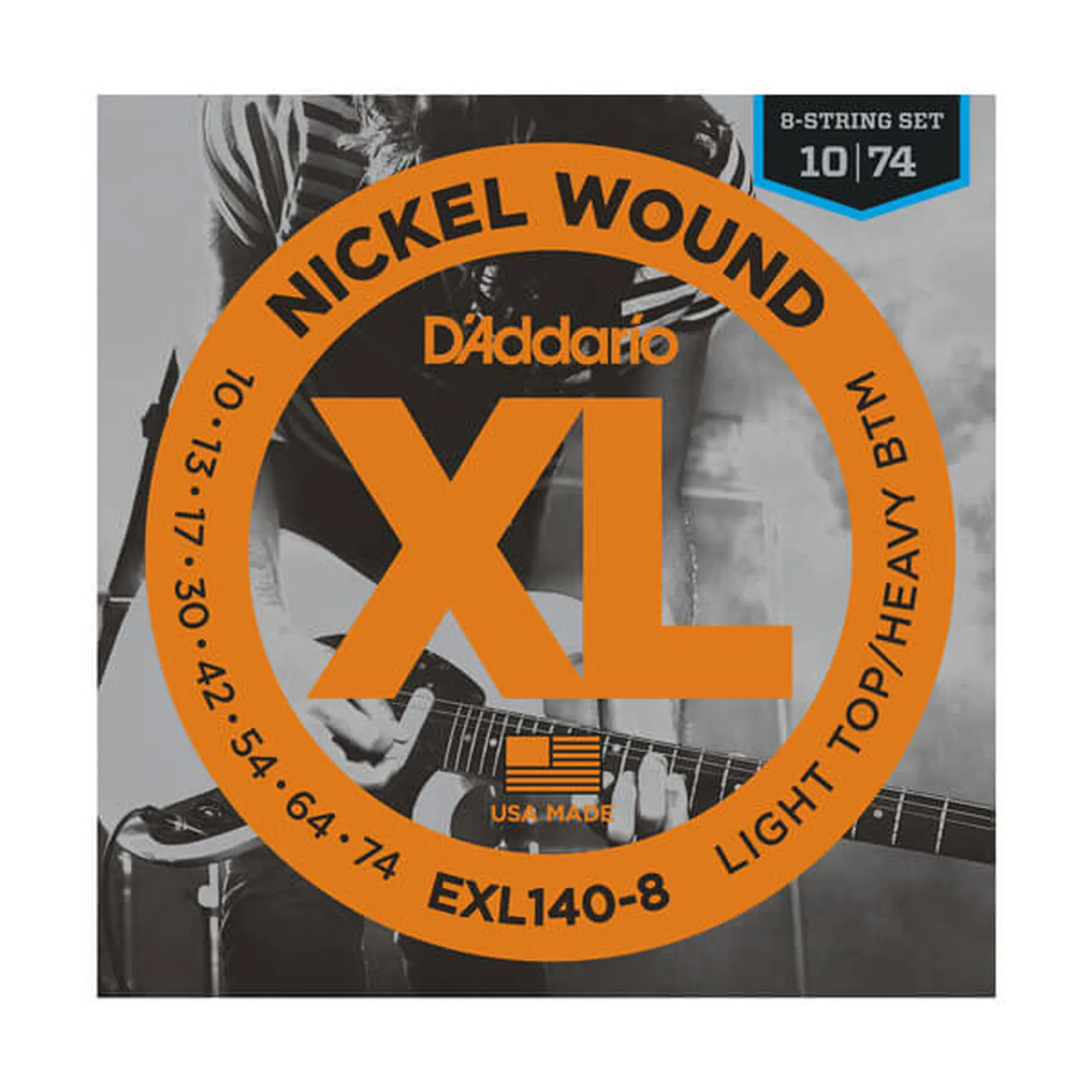 Vorderes Coverbild D´Addario EXL140-8 Lt Top/Hvy Bottom 8-String