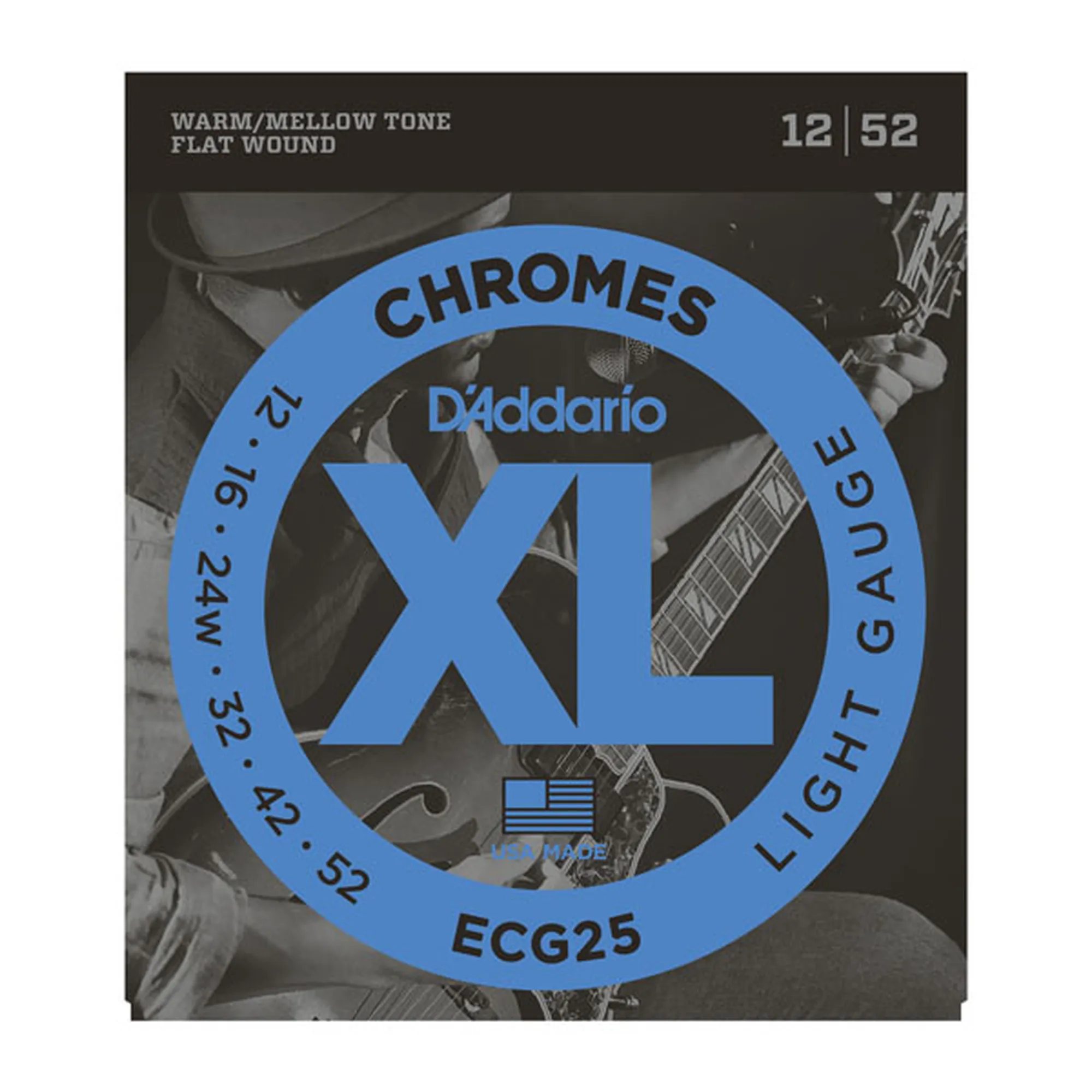 Vorderes Coverbild D´Addario ECG25 Flat Wound Light