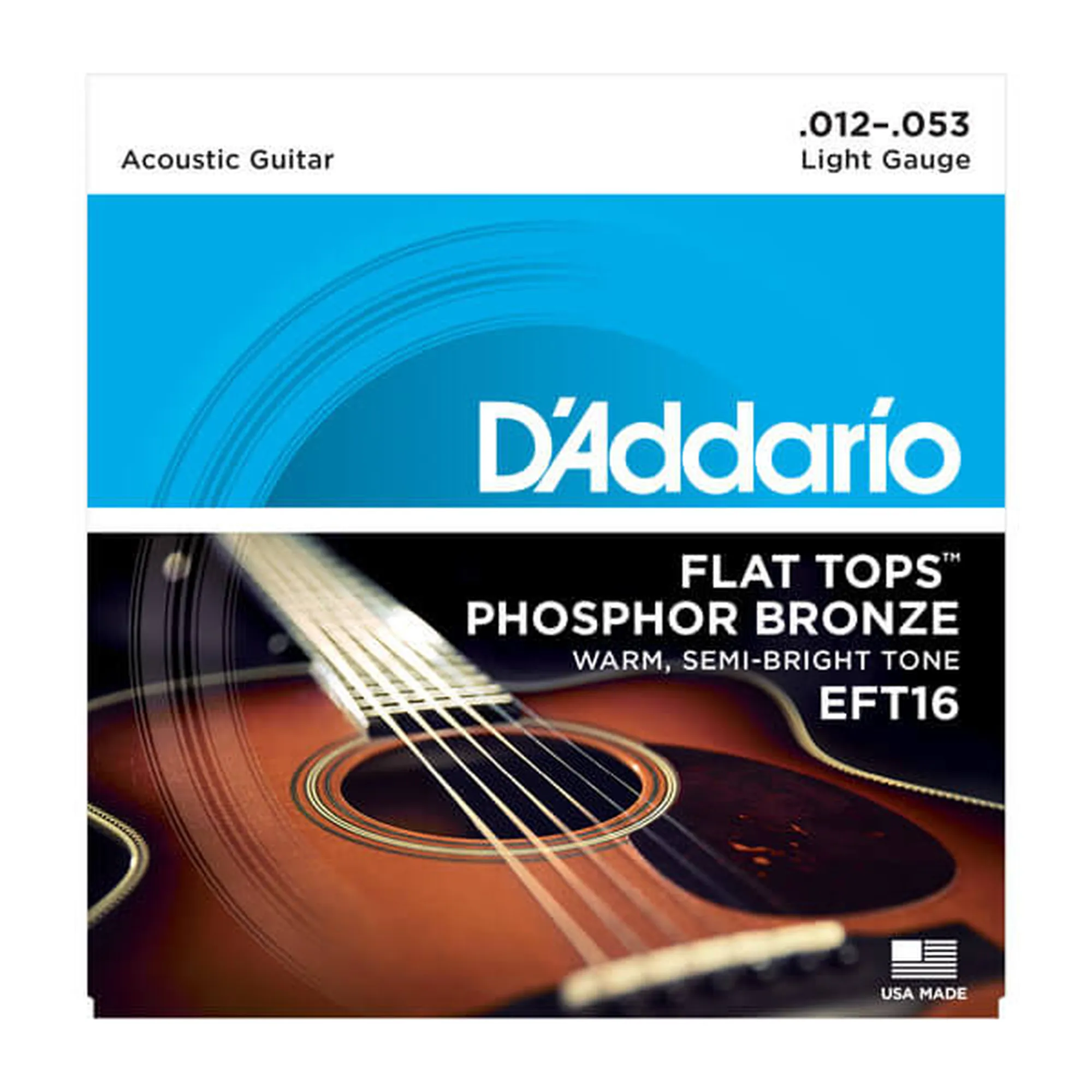 Vorderes Coverbild D´Addario EFT16 Flat Tops PB Light