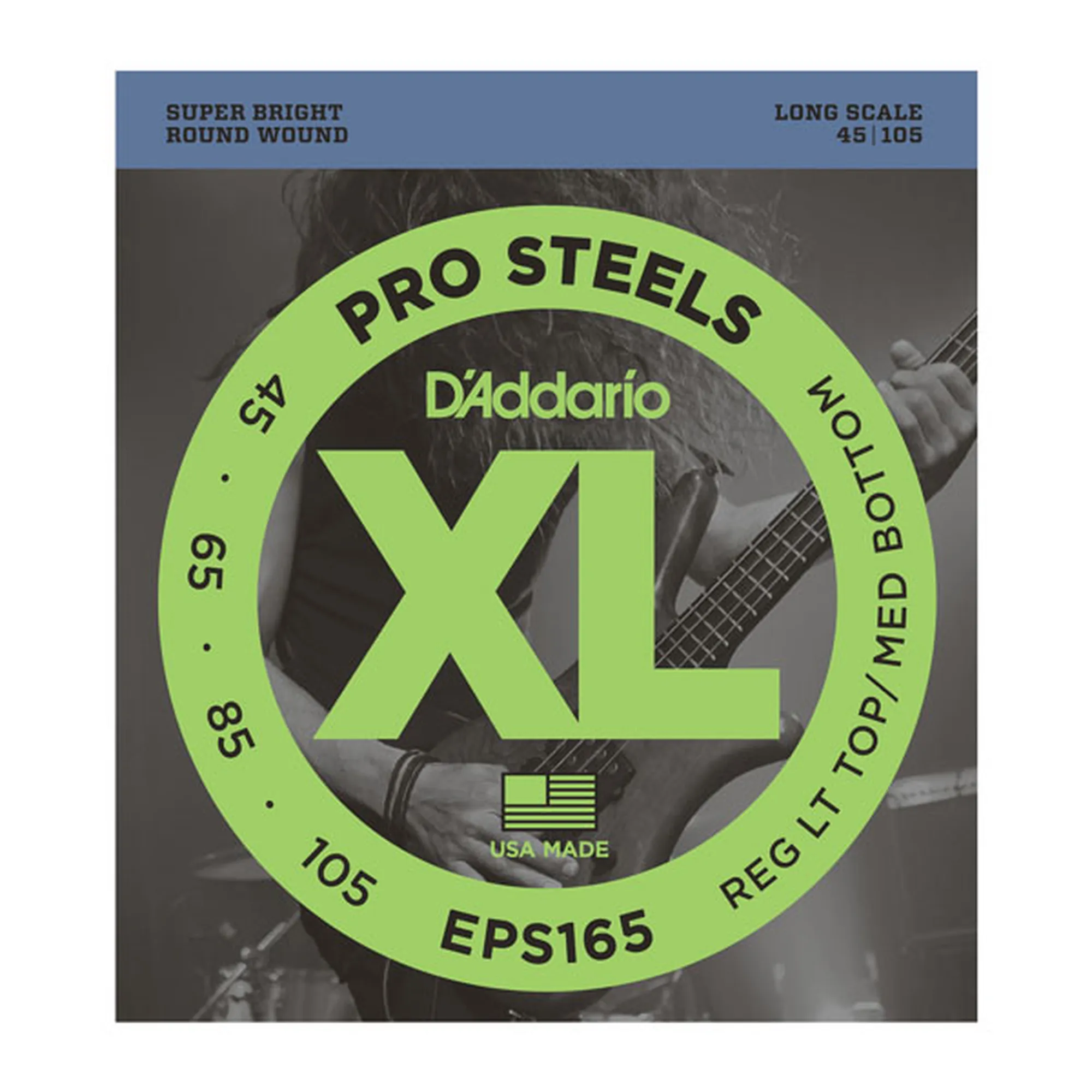 Vorderes Coverbild D´Addario EPS165 Pro Steels Long Scale/Lt-Med