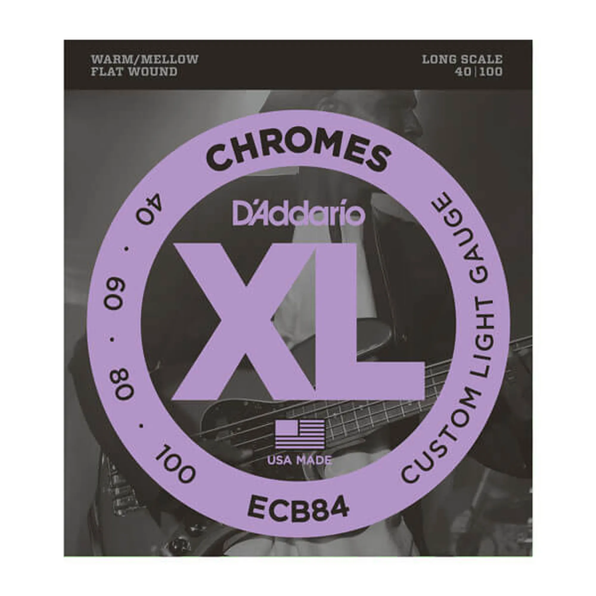Vorderes Coverbild D´Addario ECB84 Flatwound Long Scale/Custom Light
