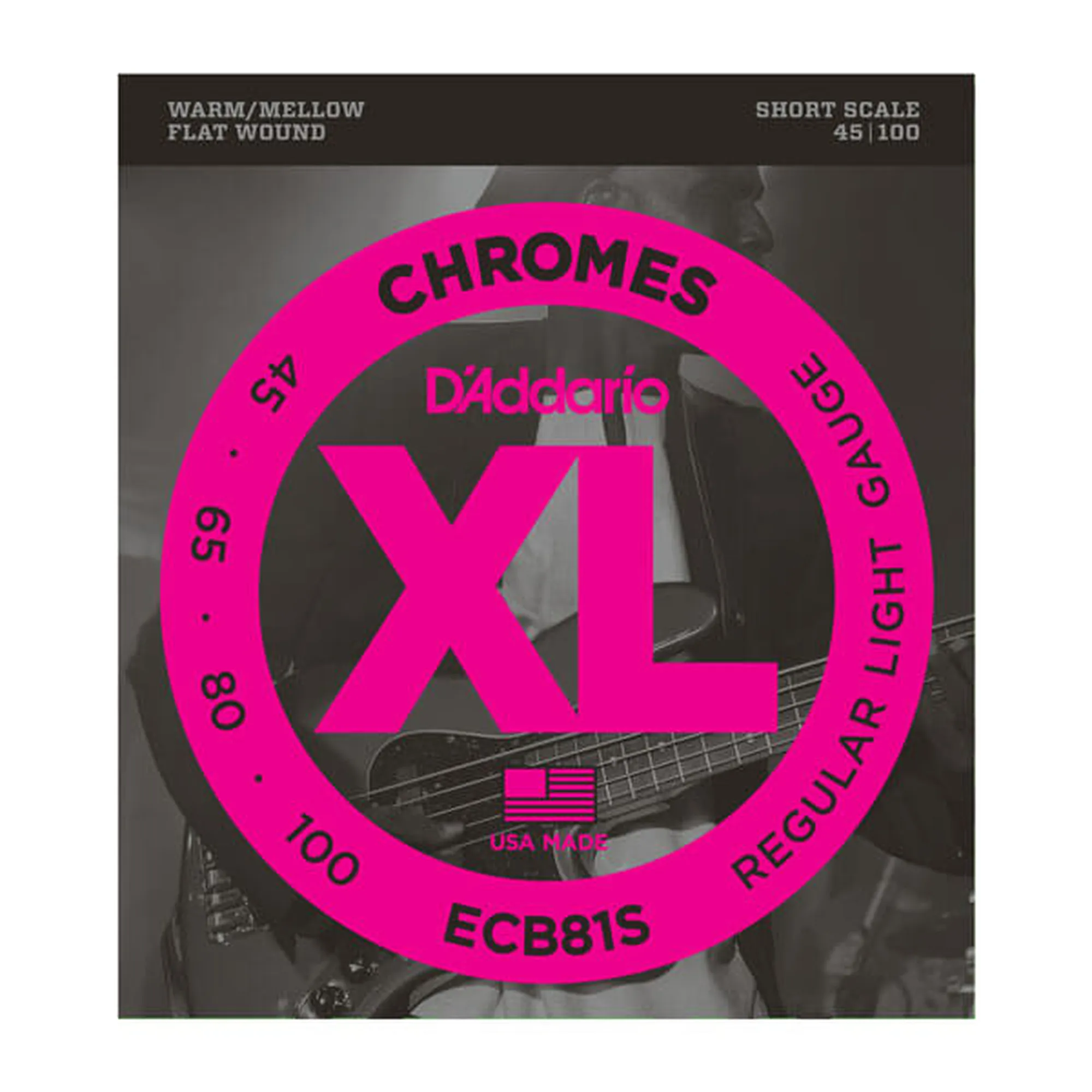 Vorderes Coverbild D´Addario ECB81S Flatwound Short Scale/Light
