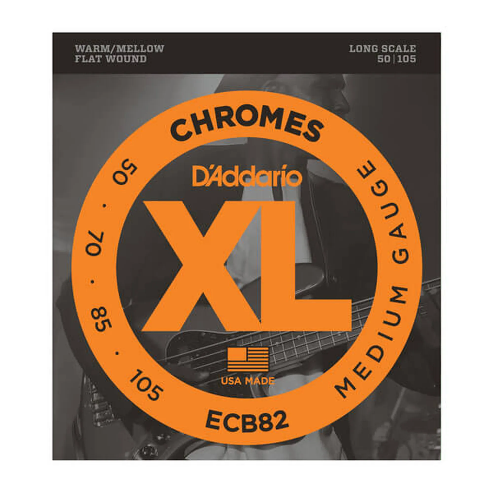 Vorderes Coverbild D´Addario ECB82 Flatwound Long Scale/Medium