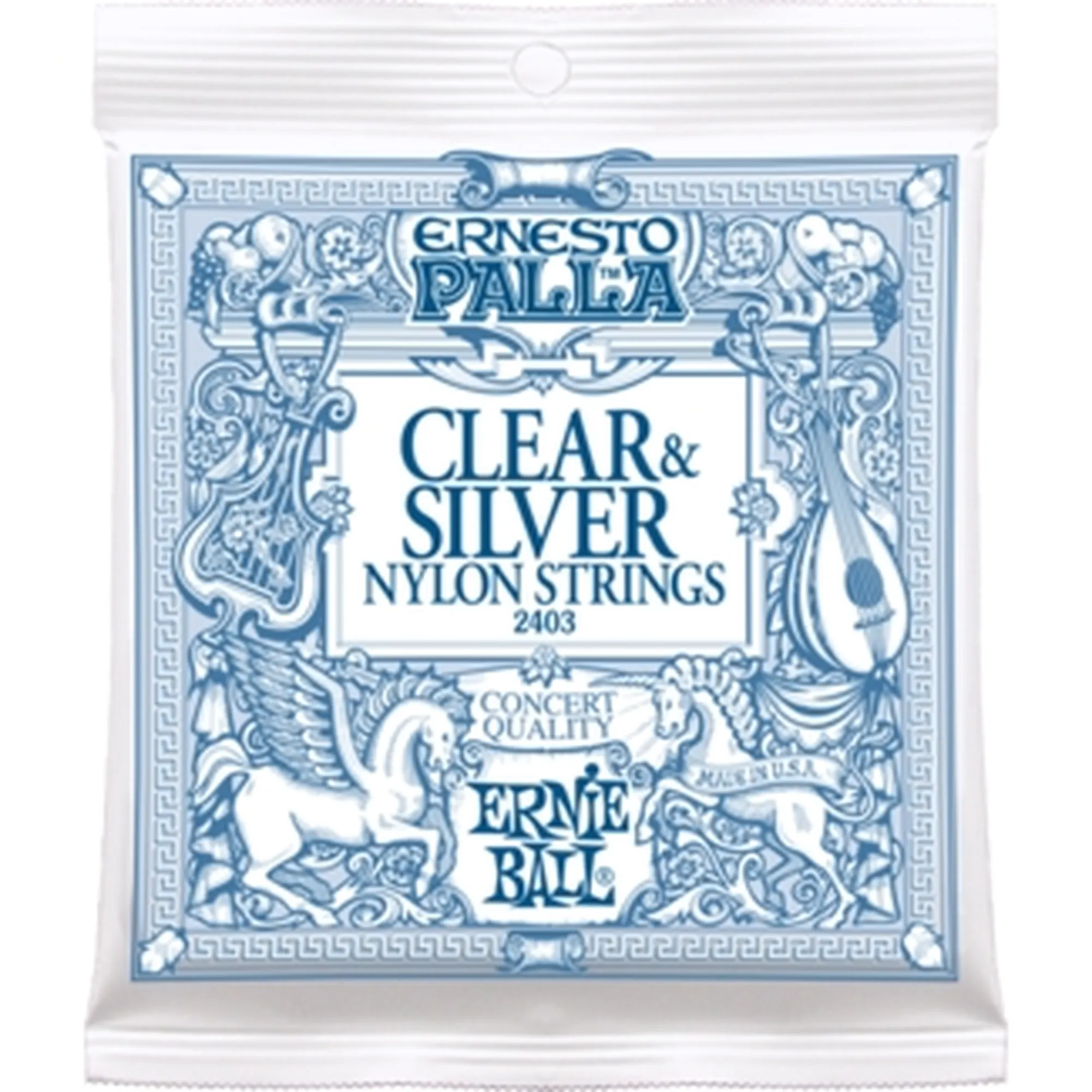 Vorderes Coverbild Ernie Ball EB2403 Ernesto Palla Clear Silver