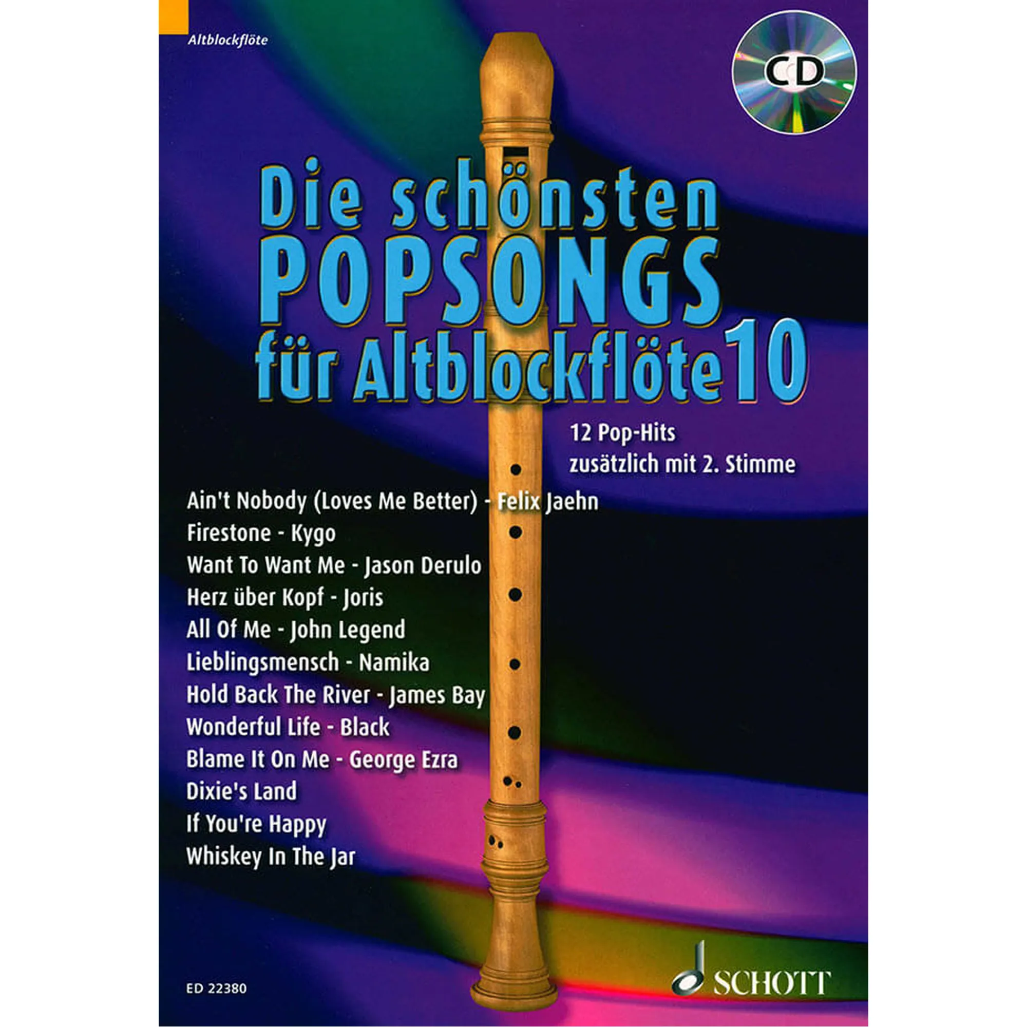 Vorderes Coverbild Die Schönsten Popsongs Für Altblockflöte 10