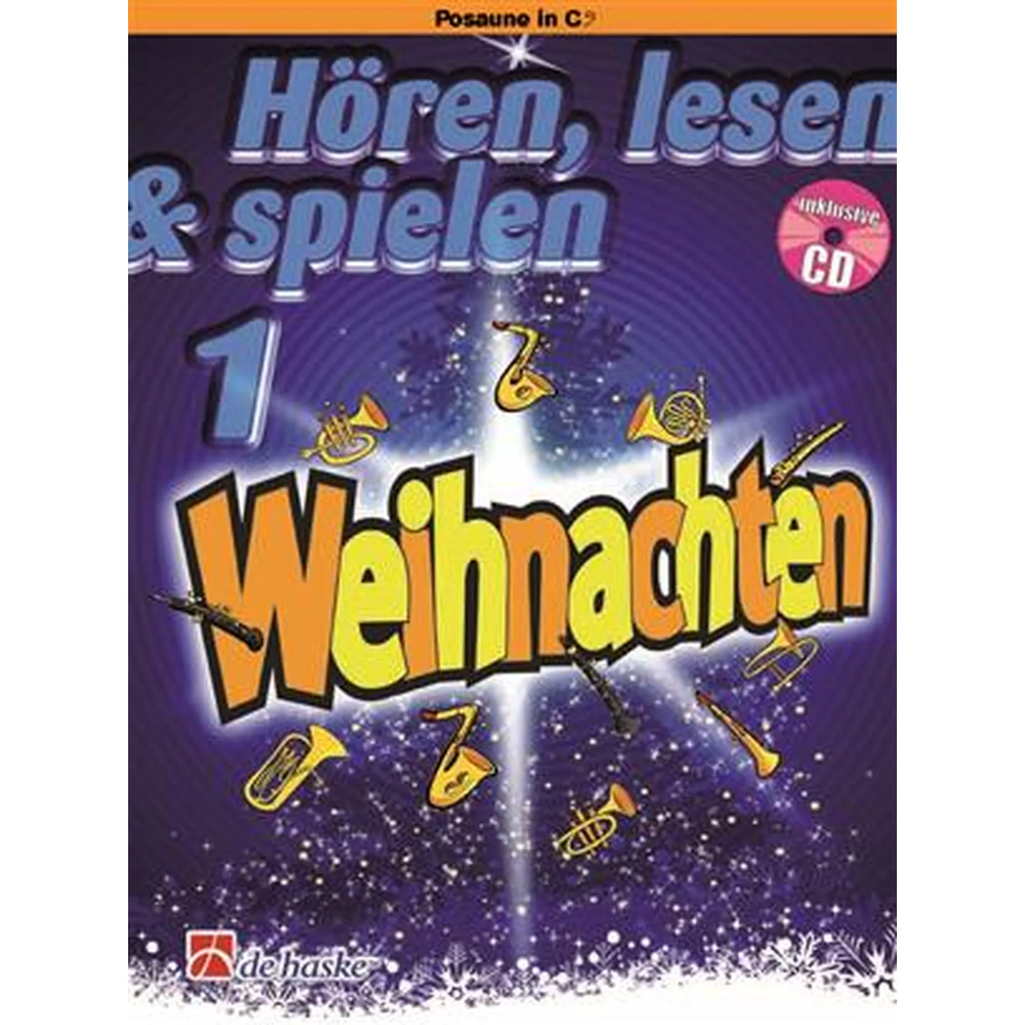 Vorderes Coverbild Hören, lesen & spielen 1 - Weihnachten Posaune