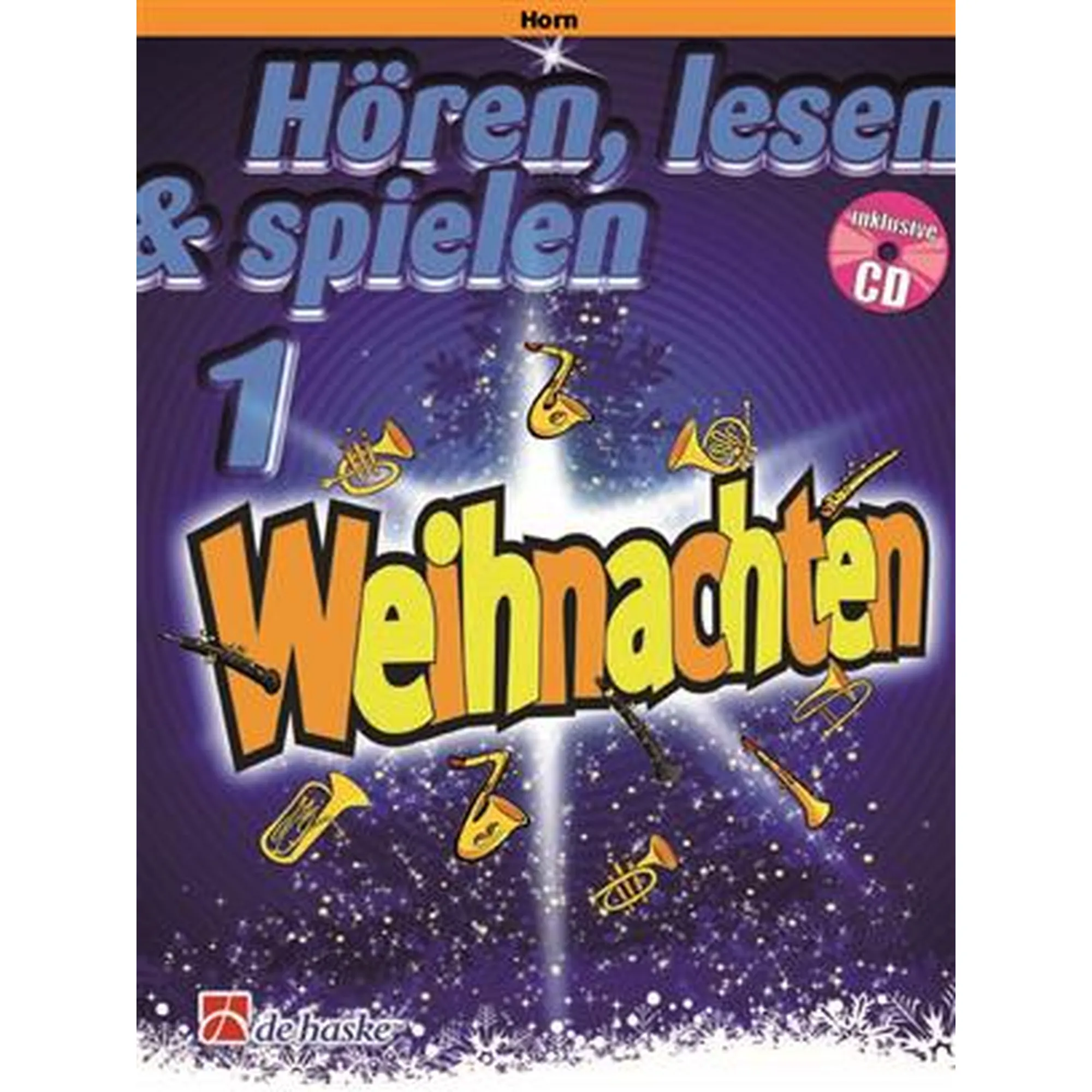 Vorderes Coverbild Hören, lesen & spielen 1 - Weihnachten Horn