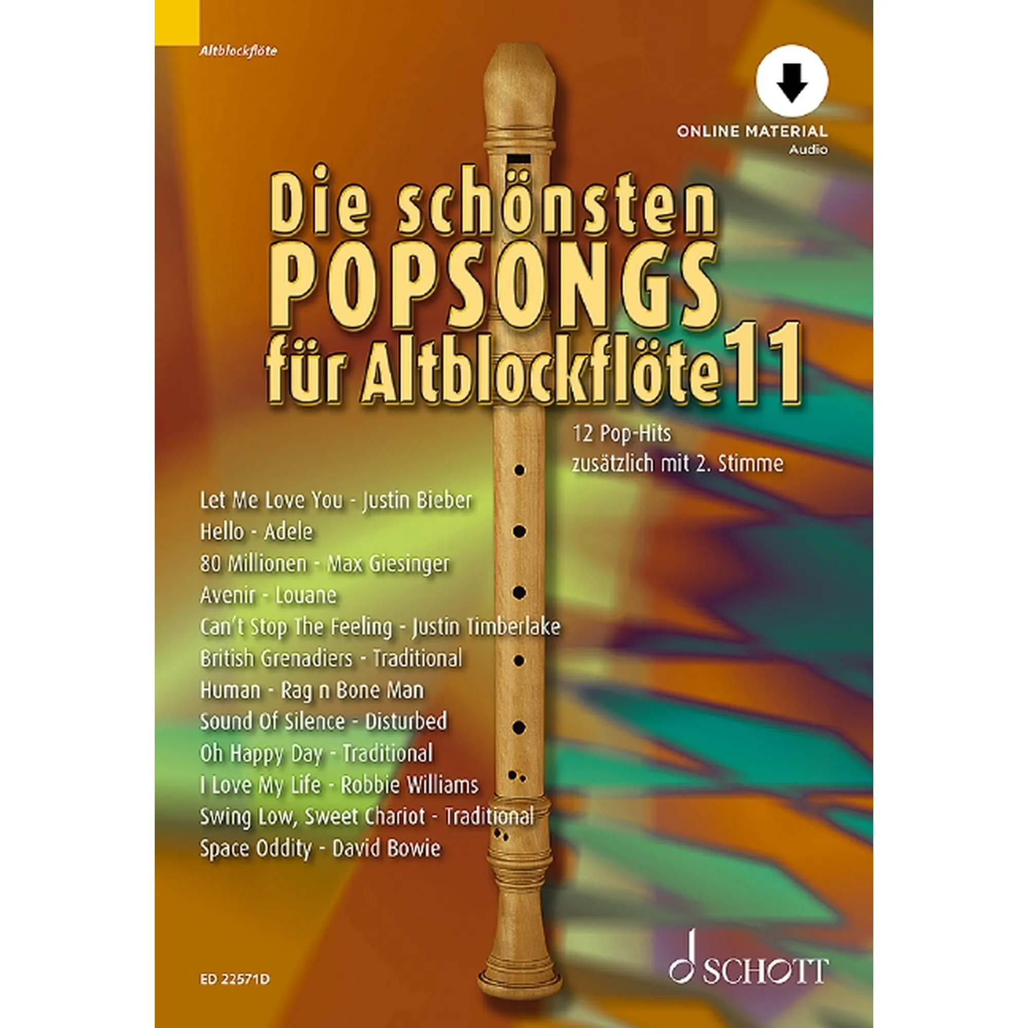 Vorderes Coverbild Die Schönsten Popsongs Für Altblockflöte 11