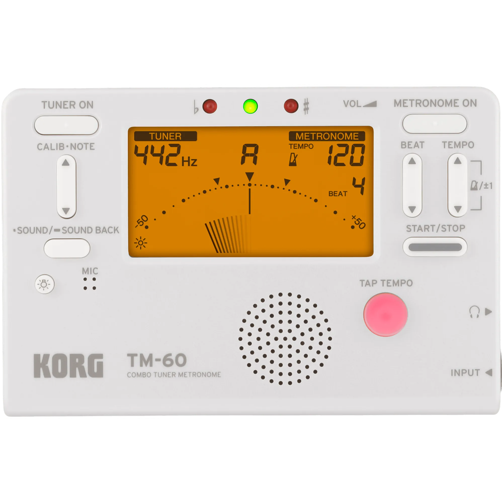 Vorderes Coverbild Korg TM-60 WH