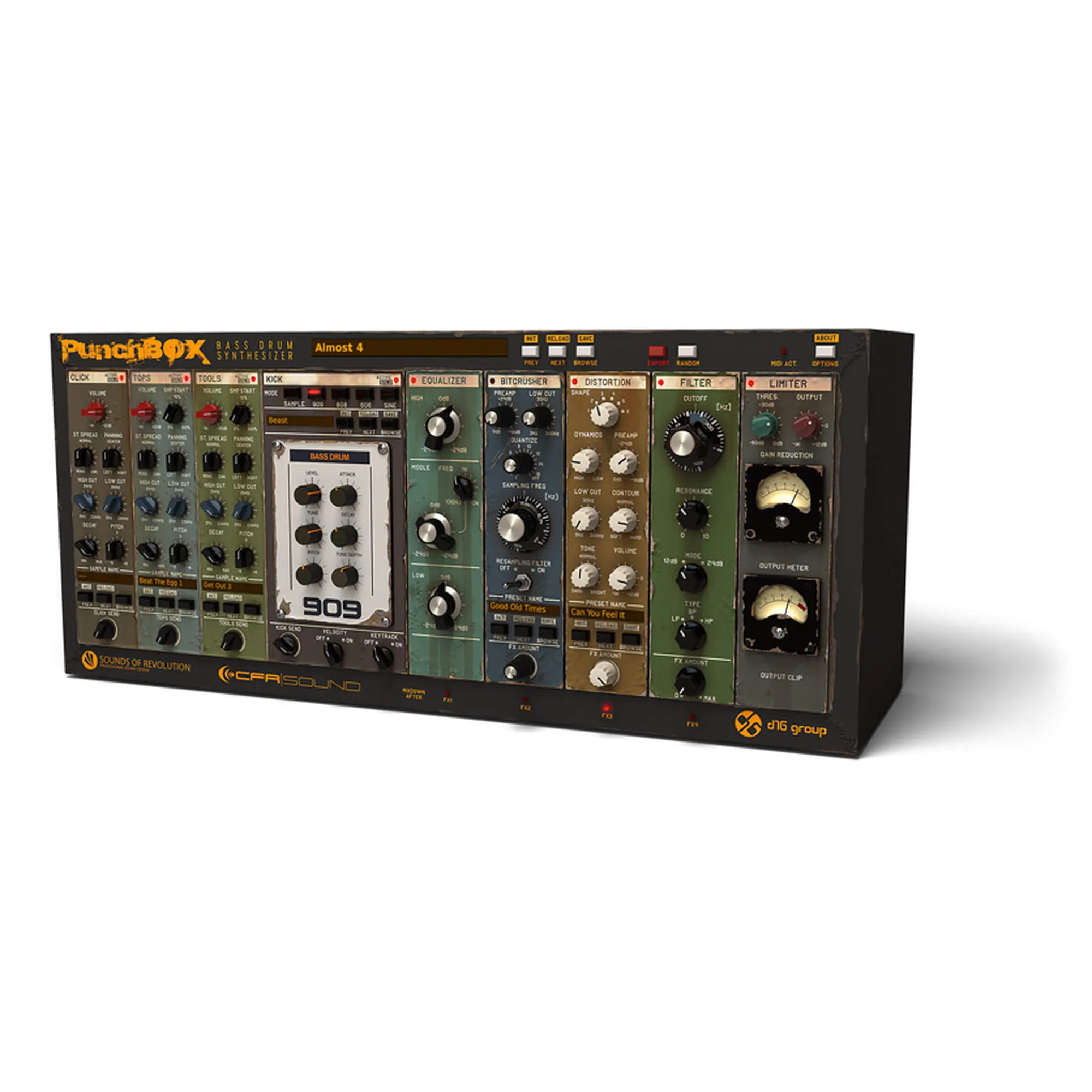 Vorderes Coverbild D16 Group Punchbox Bass Drum Synth