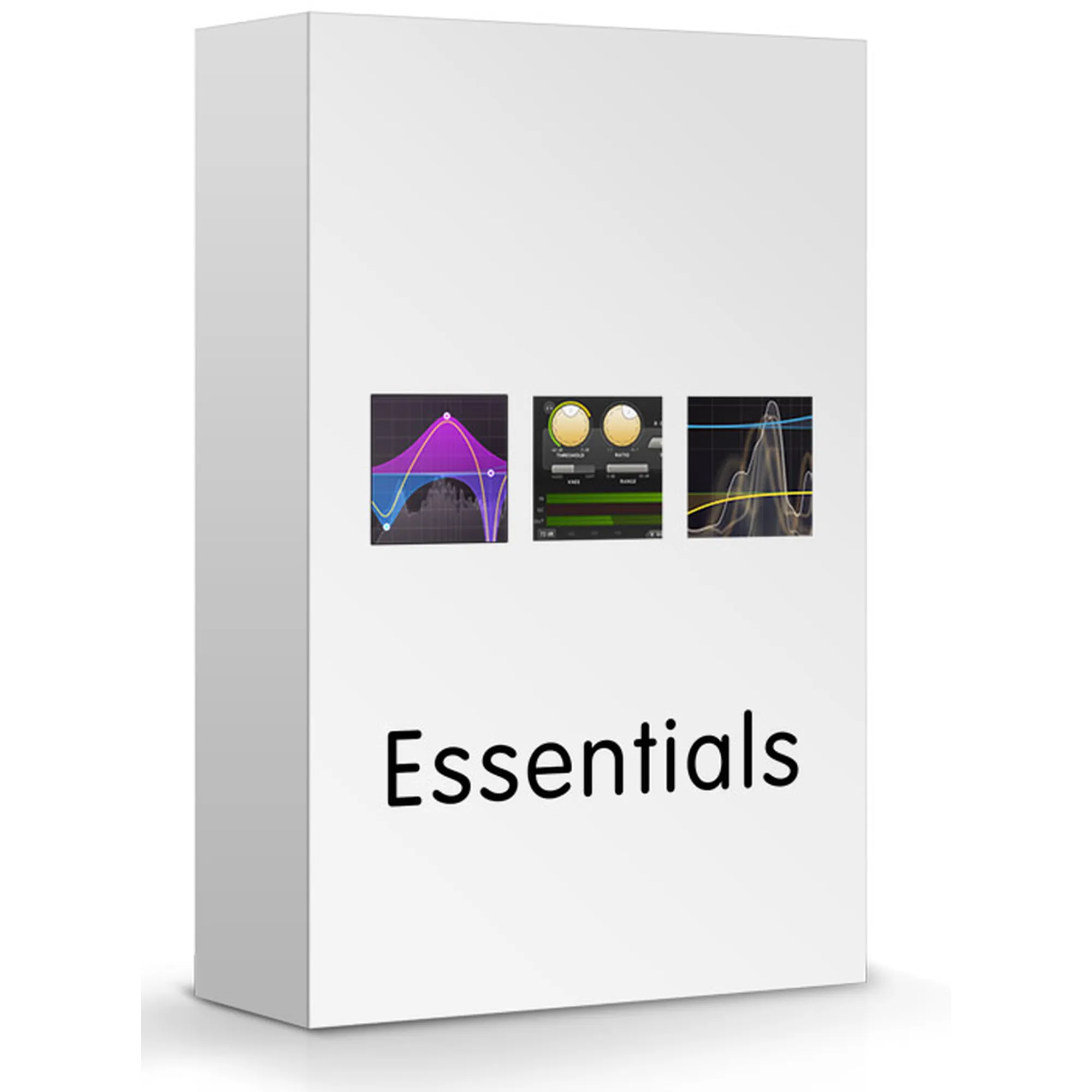 Vorderes Coverbild FabFilter Essentials Bundle