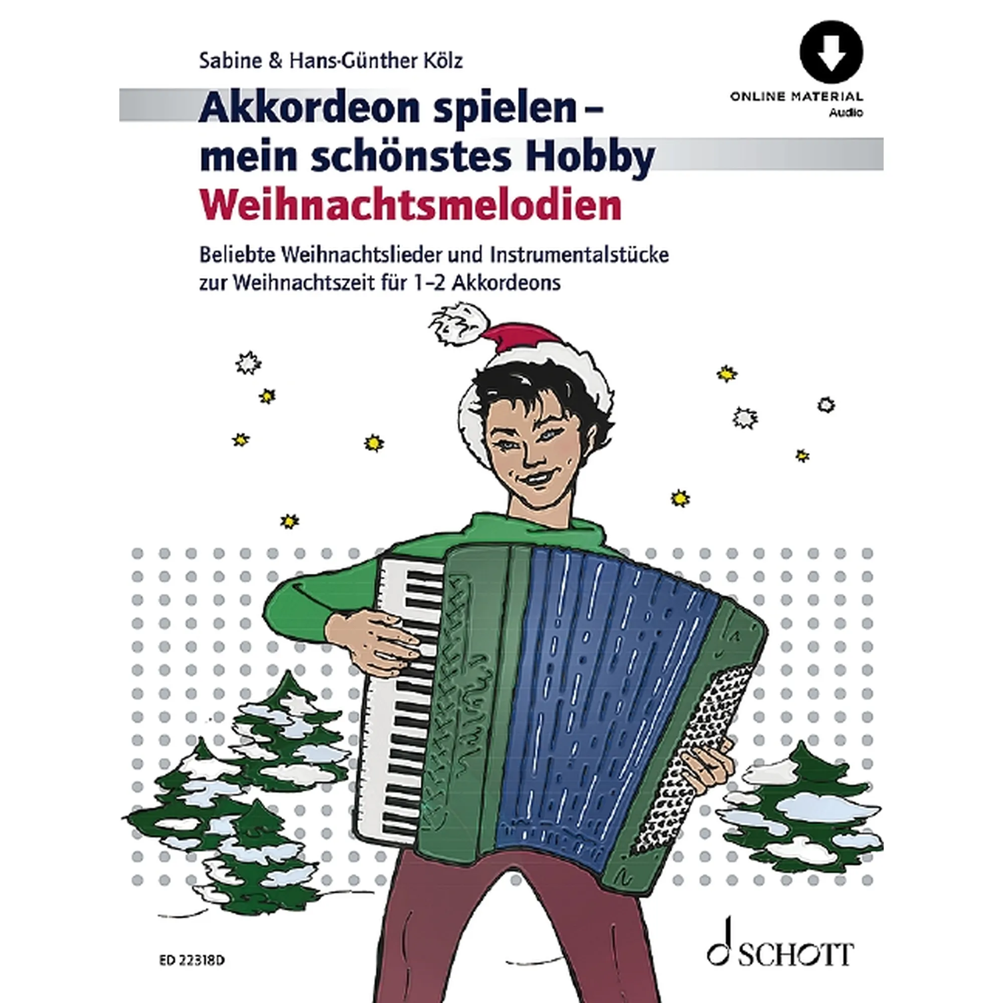 Vorderes Coverbild Akkordeon spielen mein schönstes Hobby - Weihnachtsmelodien