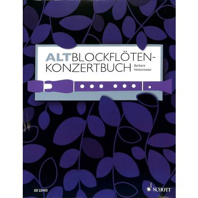 Vorderes Coverbild Altblockflöten Konzertbuch