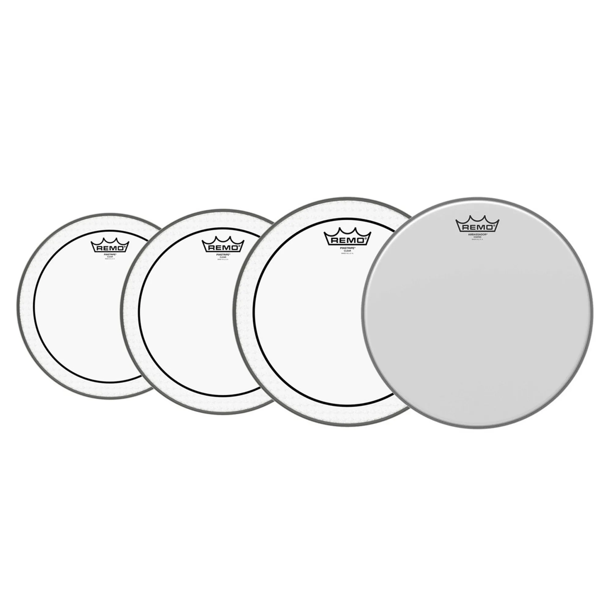 Vorderes Coverbild Remo Pinstripe Clear Promo 4 Pack Rock