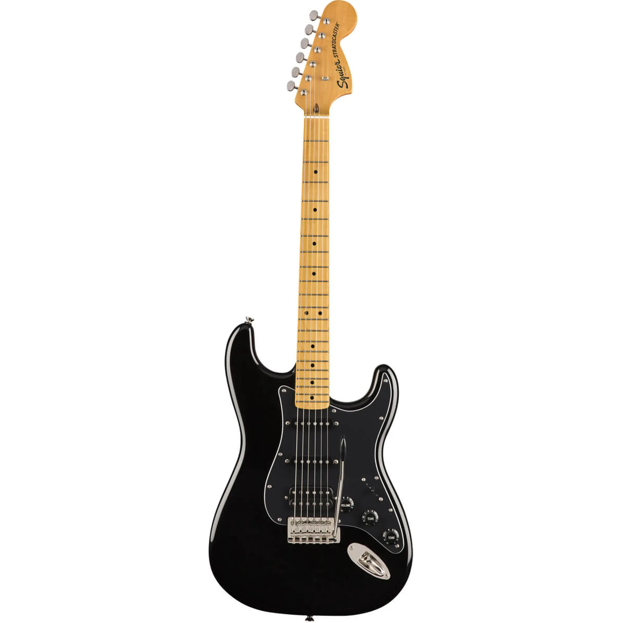 Vorderes Coverbild Fender Squier Classic Vibe 70s Strat HSS MN - BLK