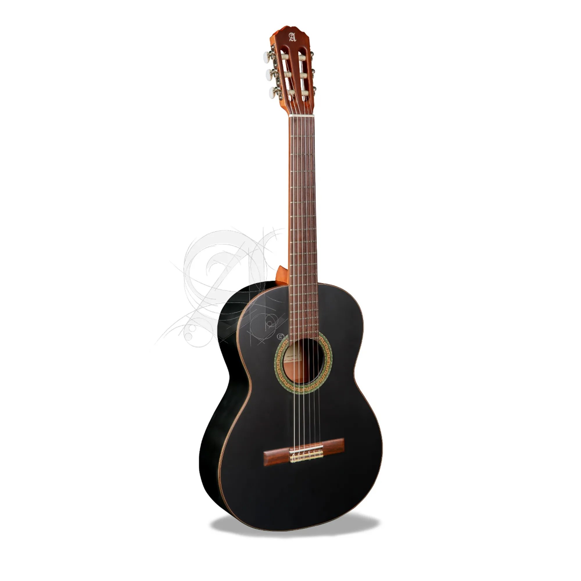 Vorderes Coverbild Alhambra 1C Black Satin mit Gigbag