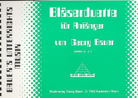 Vorderes Coverbild Bläserduette für Anfänger