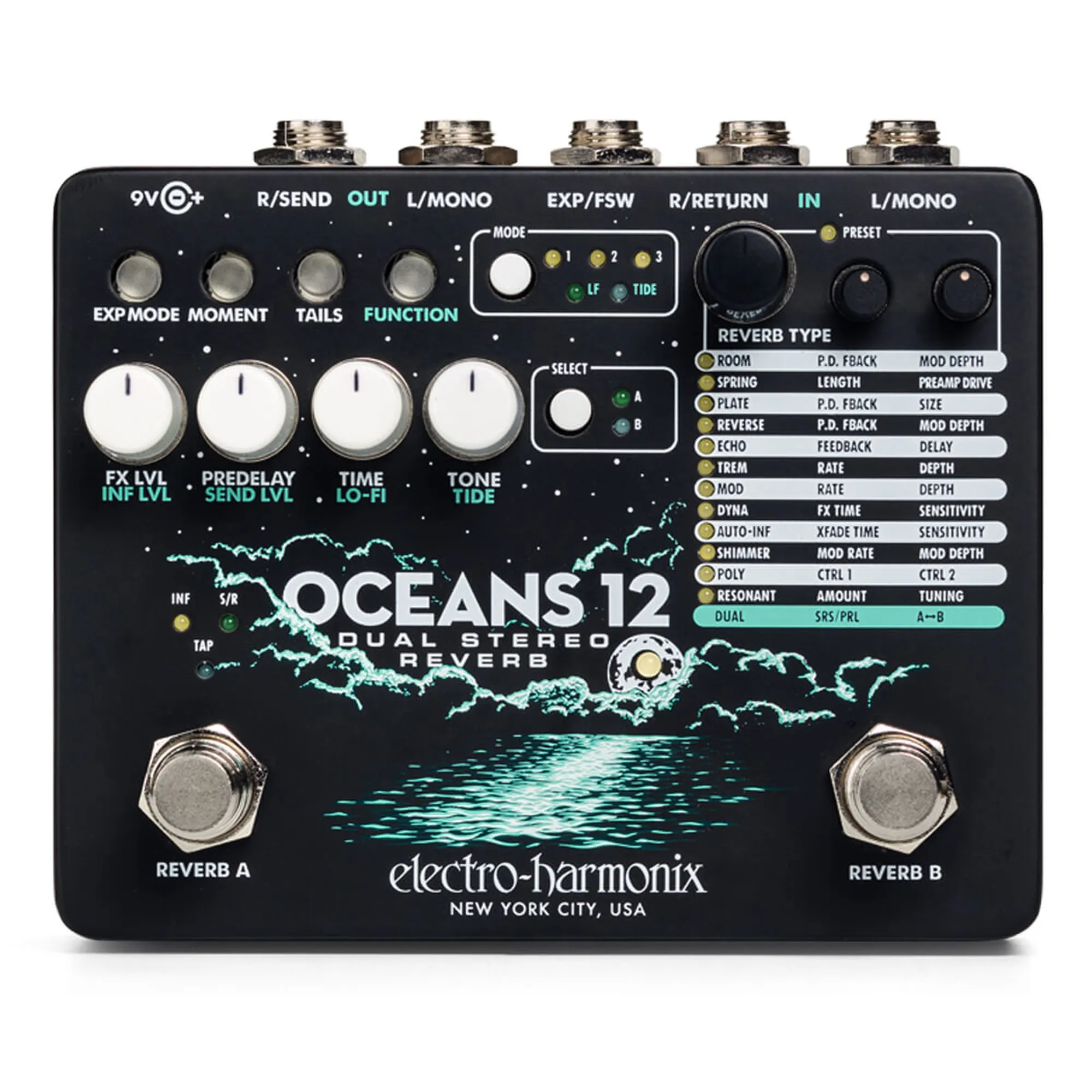 Vorderes Coverbild Electro-Harmonix Oceans 12 Dual Stereo Reverb