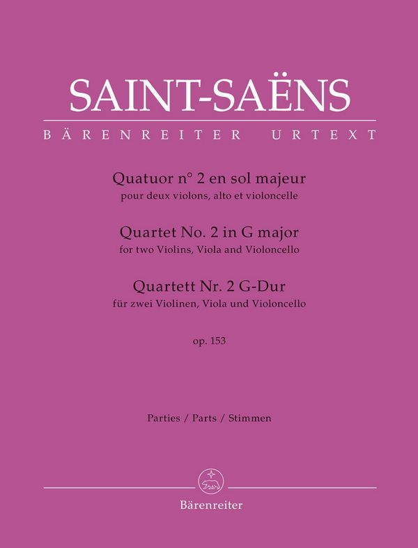 Vorderes Coverbild Quartett G-Dur Nr.2 op.153