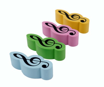 Vorderes Coverbild Radiergummi Violinschlüssel-Set