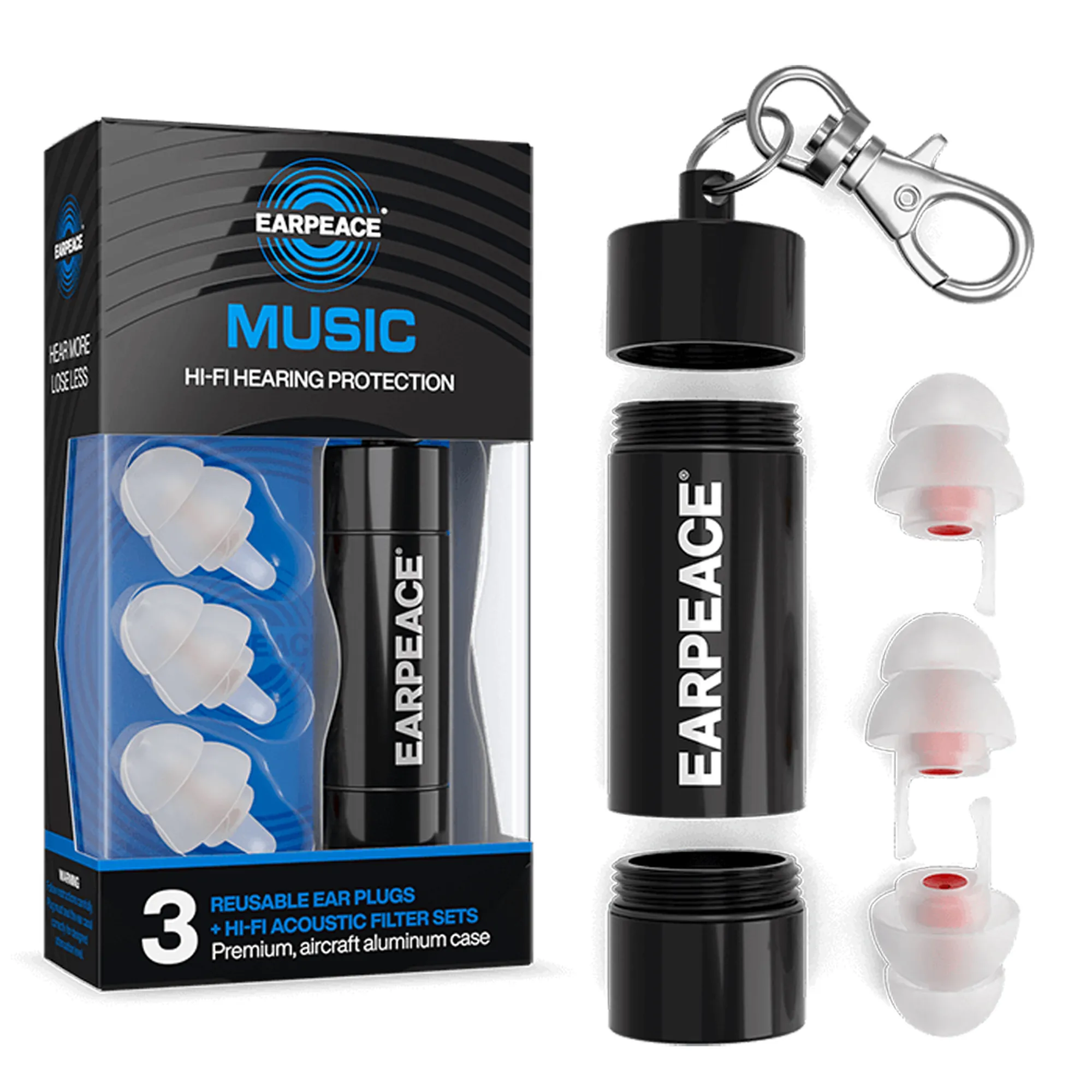 Vorderes Coverbild Earpeace Music Original Black Case