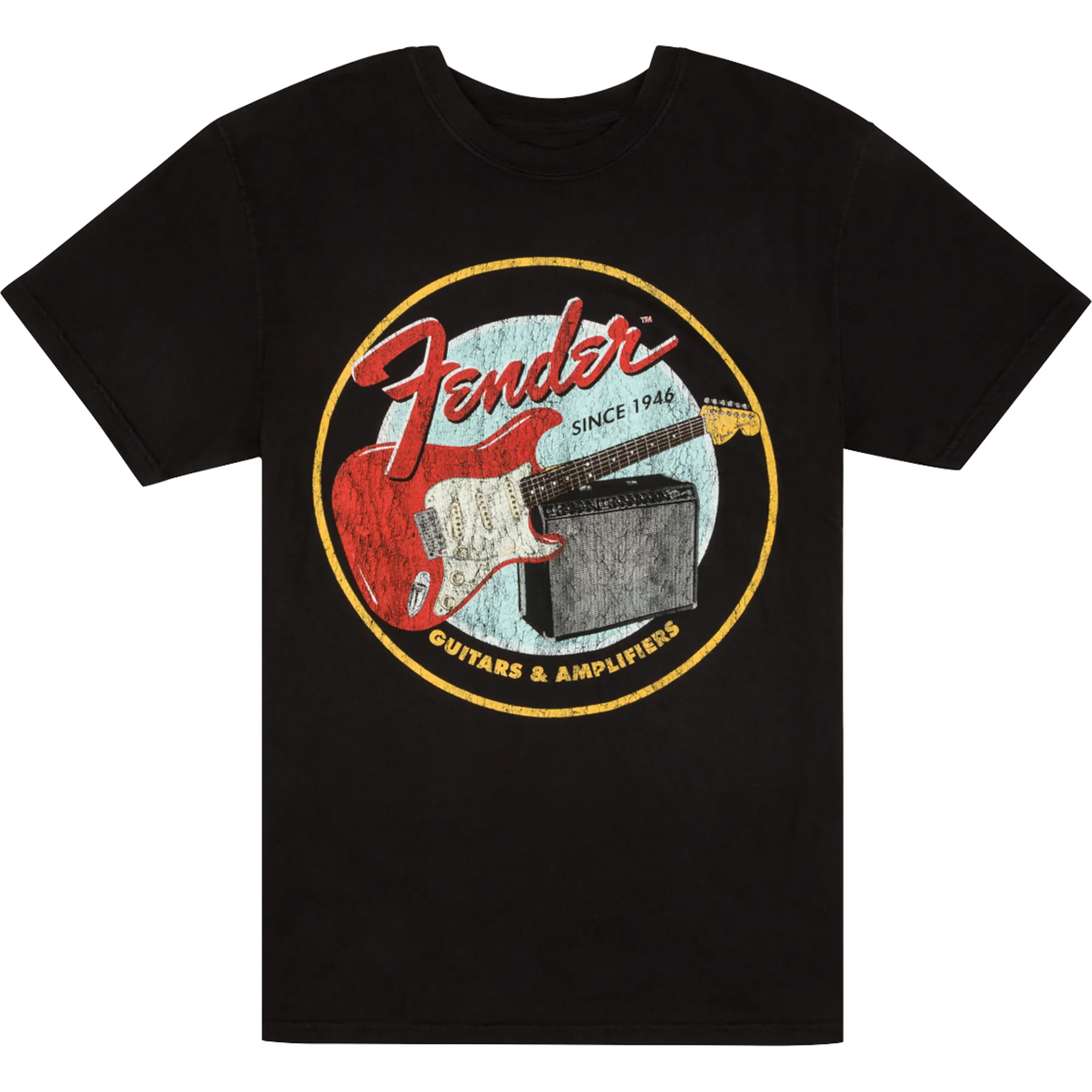 Vorderes Coverbild Fender T-Shirt 1946 Guitars & Amplifiers Black XL