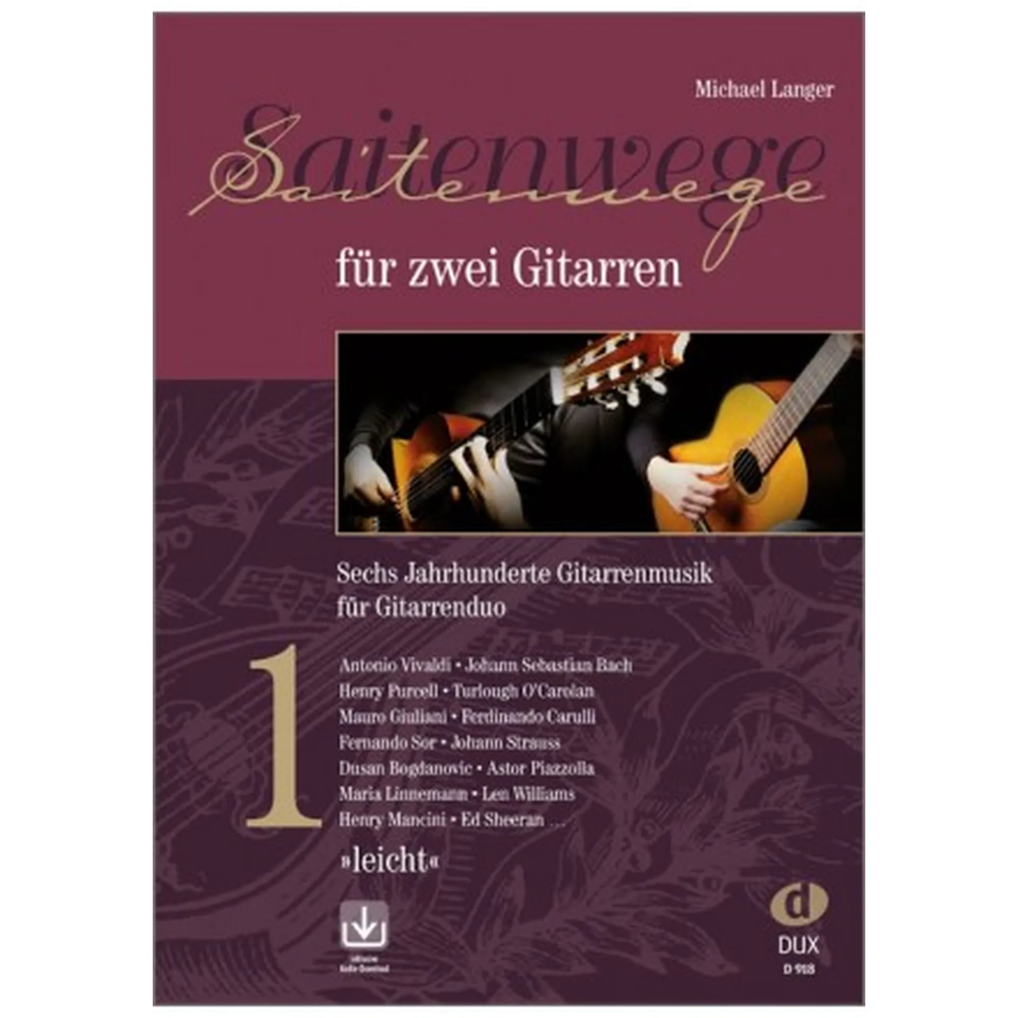 Vorderes Coverbild "Saitenwege Für 2 Gitarren Band 1 ""Leicht"""